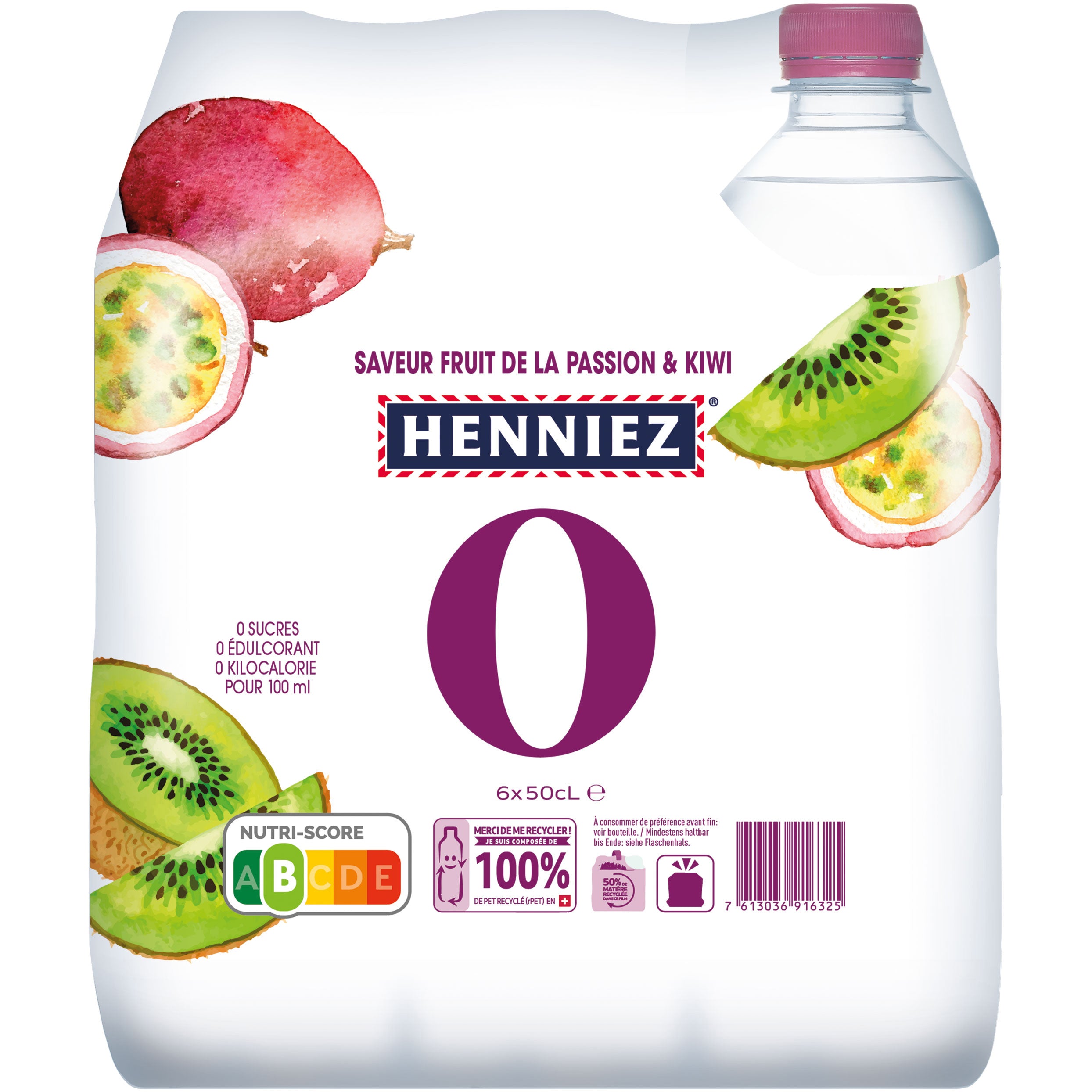 HENNIEZ 0 Fruit de la passion-Kiwi 12396747 50 cl, 6 pcs.