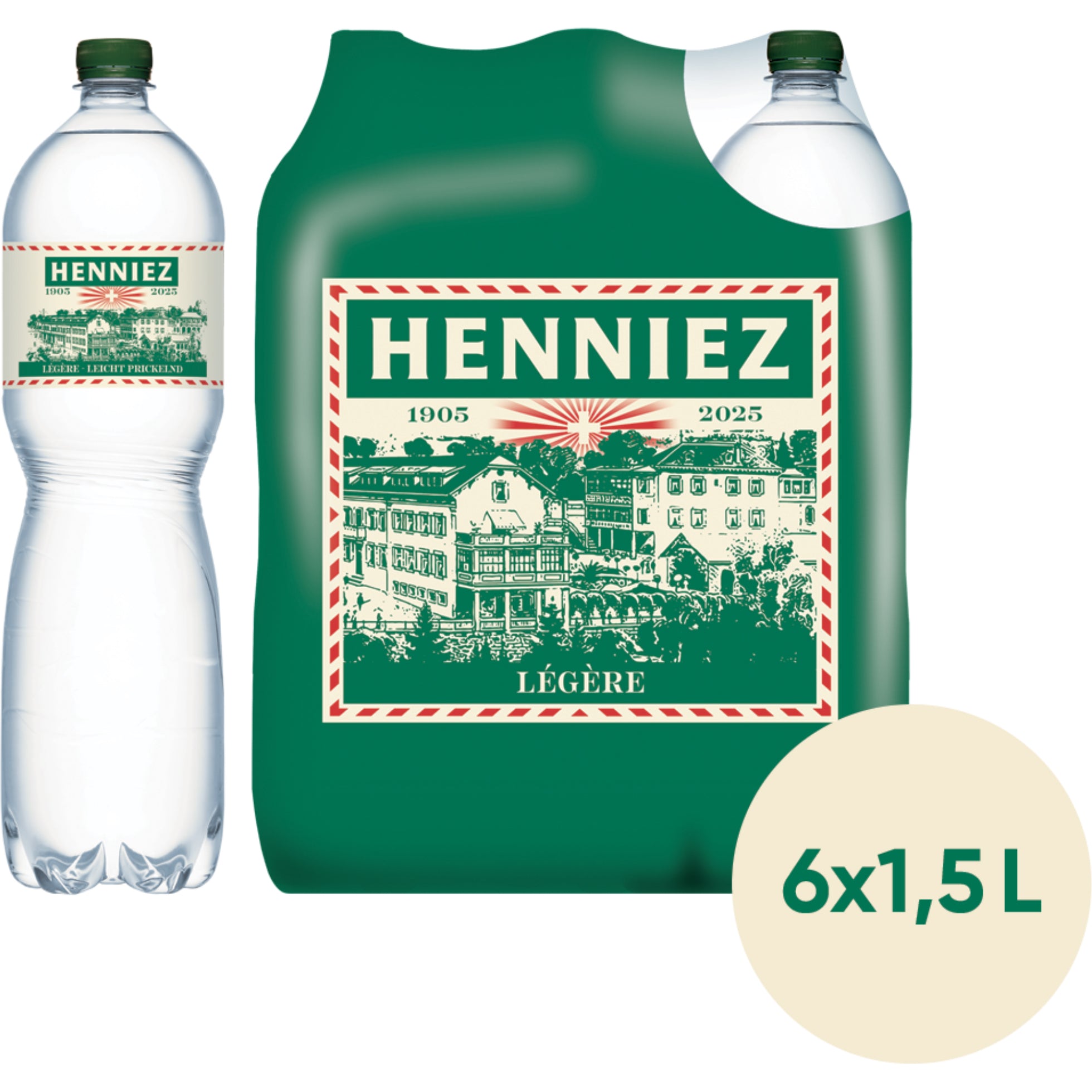 HENNIEZ vert, peu gazéifié 7910044 150 cl, 6 pcs.