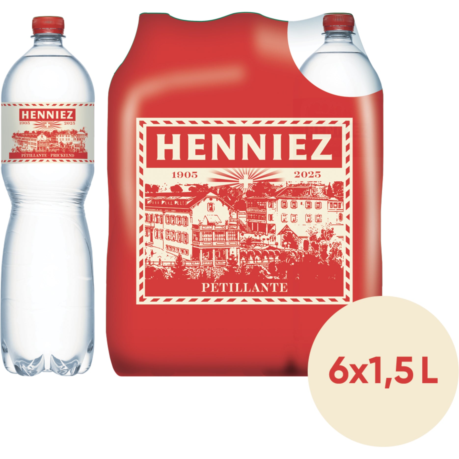 HENNIEZ rouge, gazéifié 7910049 150 cl, 6 pcs.