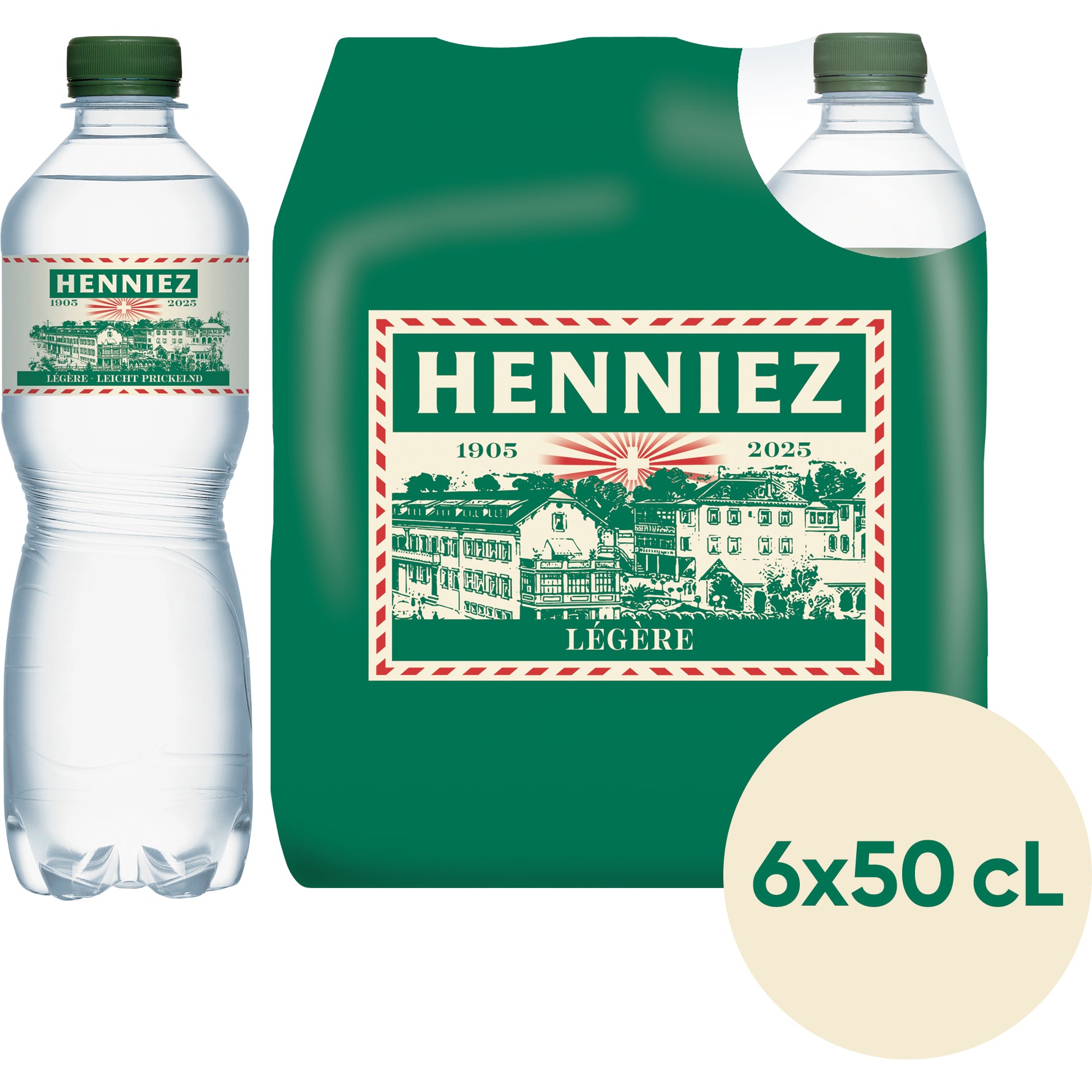 HENNIEZ vert, peu gazéifié 7910105 50 cl, 6 pcs.