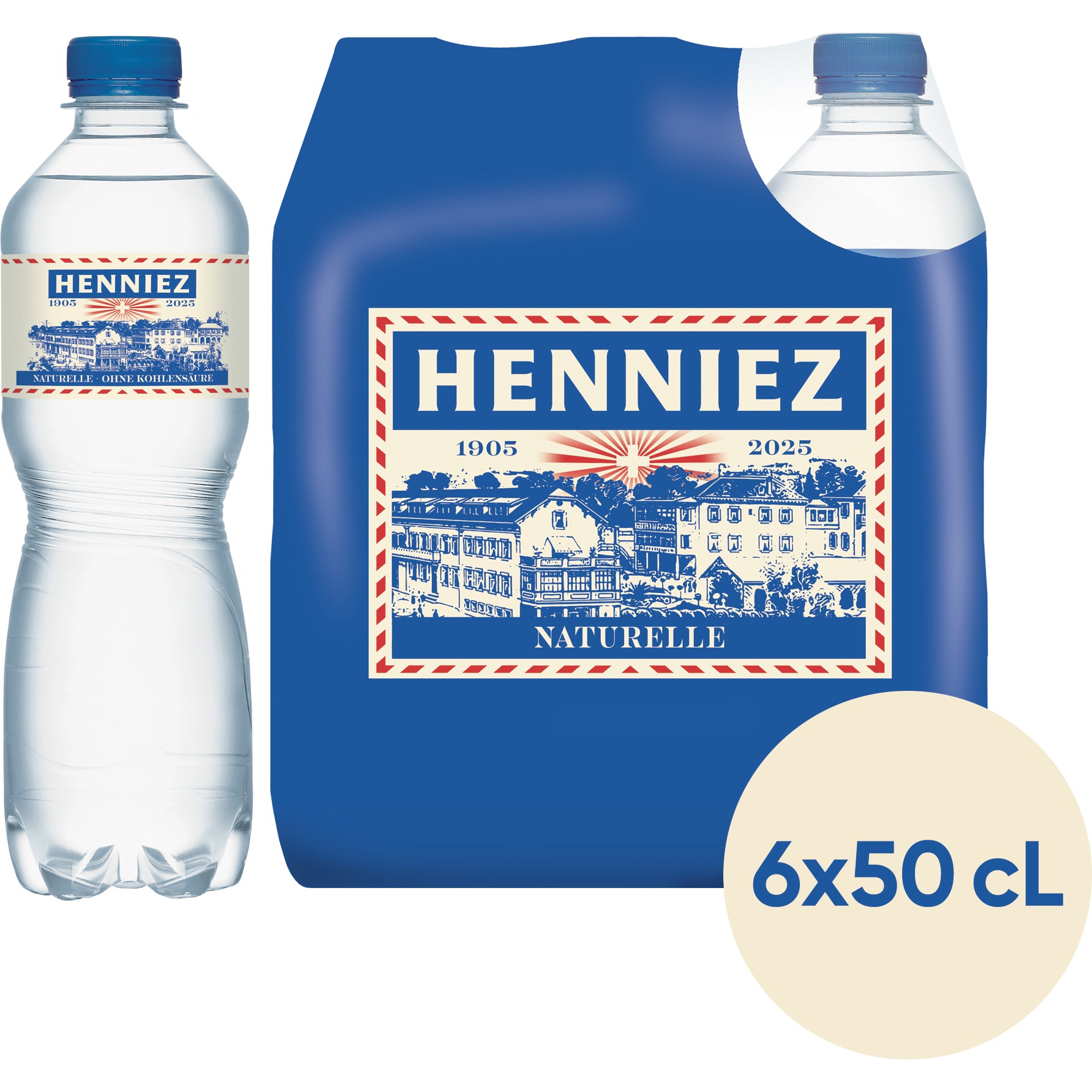 HENNIEZ bleu, non gazéifié 7910108 50 cl, 6 pcs.
