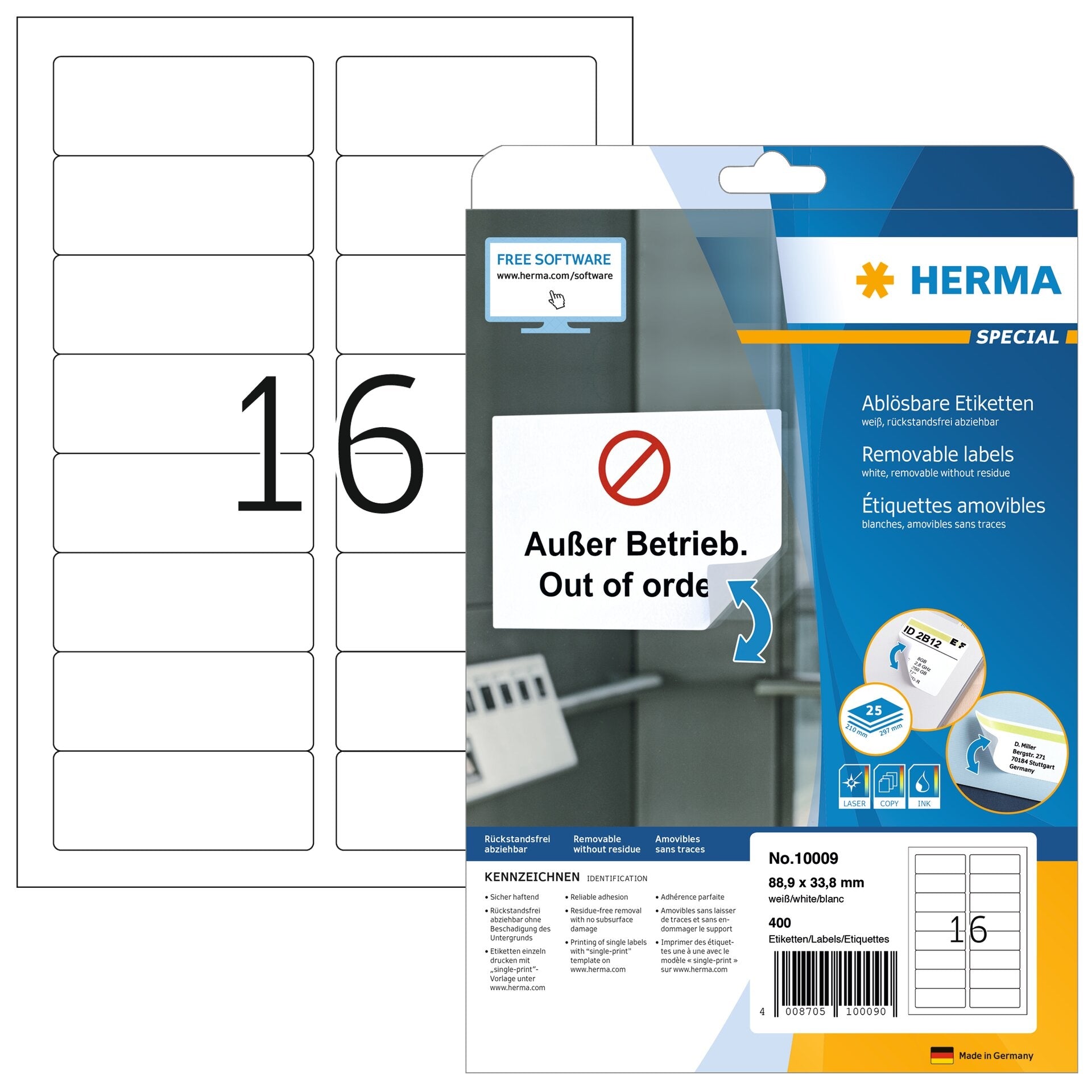 HERMA     Etiquettes 10009