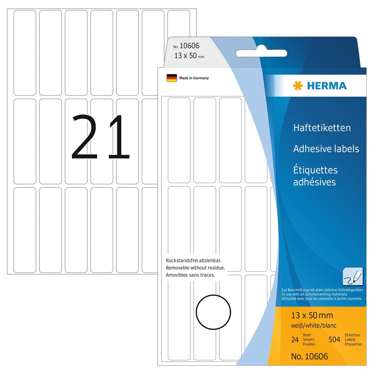HERMA     Etiquettes Amovibles   13×50mm