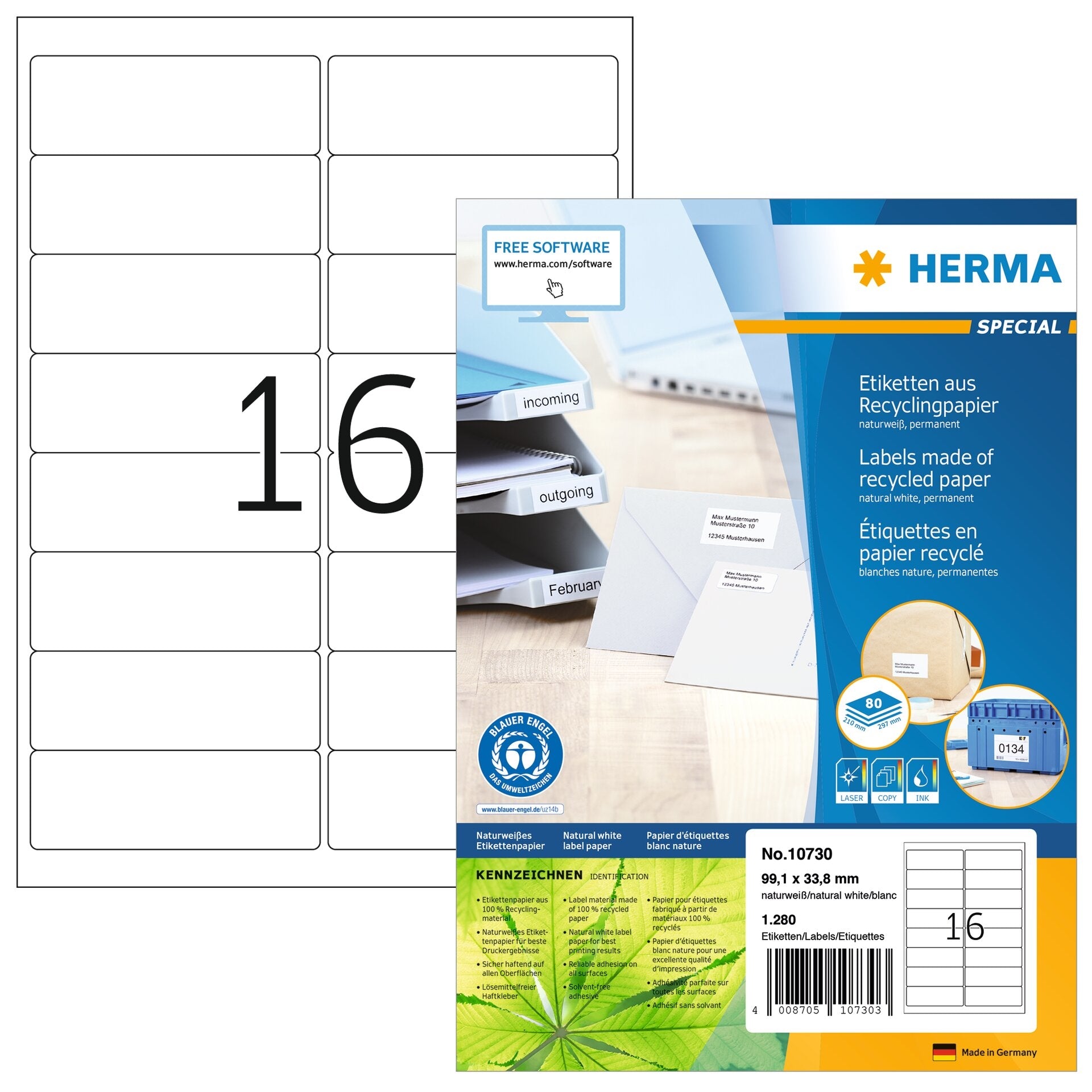 HERMA     Etiquettes         99.1x33.8mm