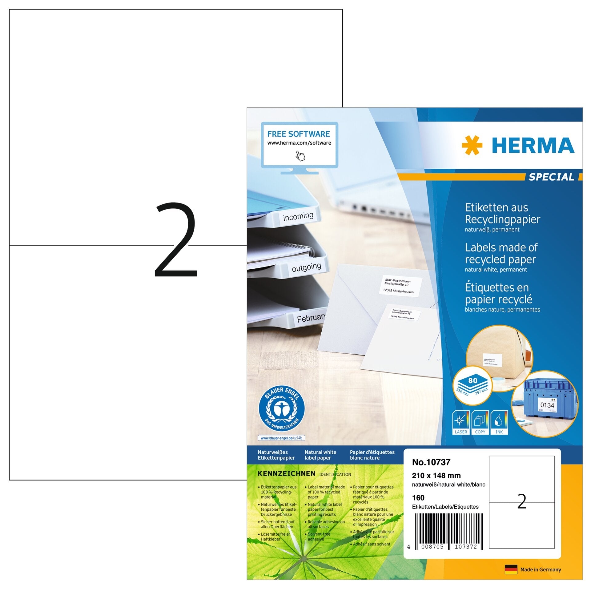HERMA     Etiquettes           210x148mm