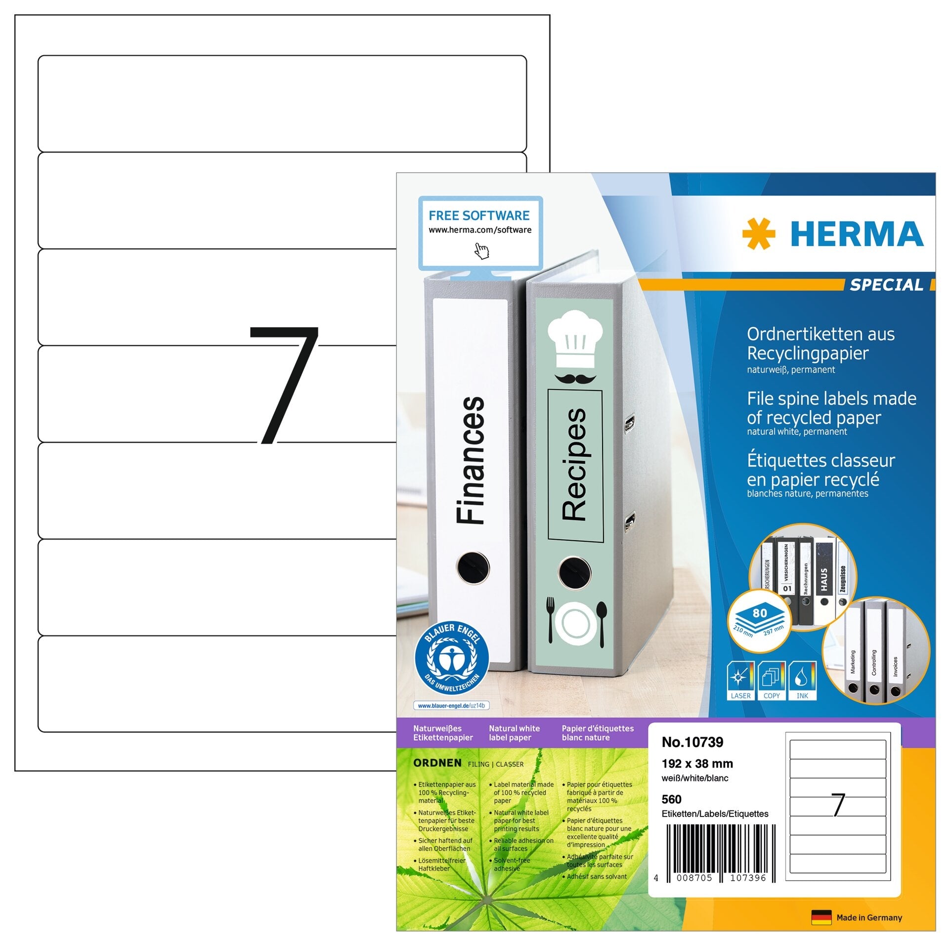 HERMA     Etiquettes            192x38mm