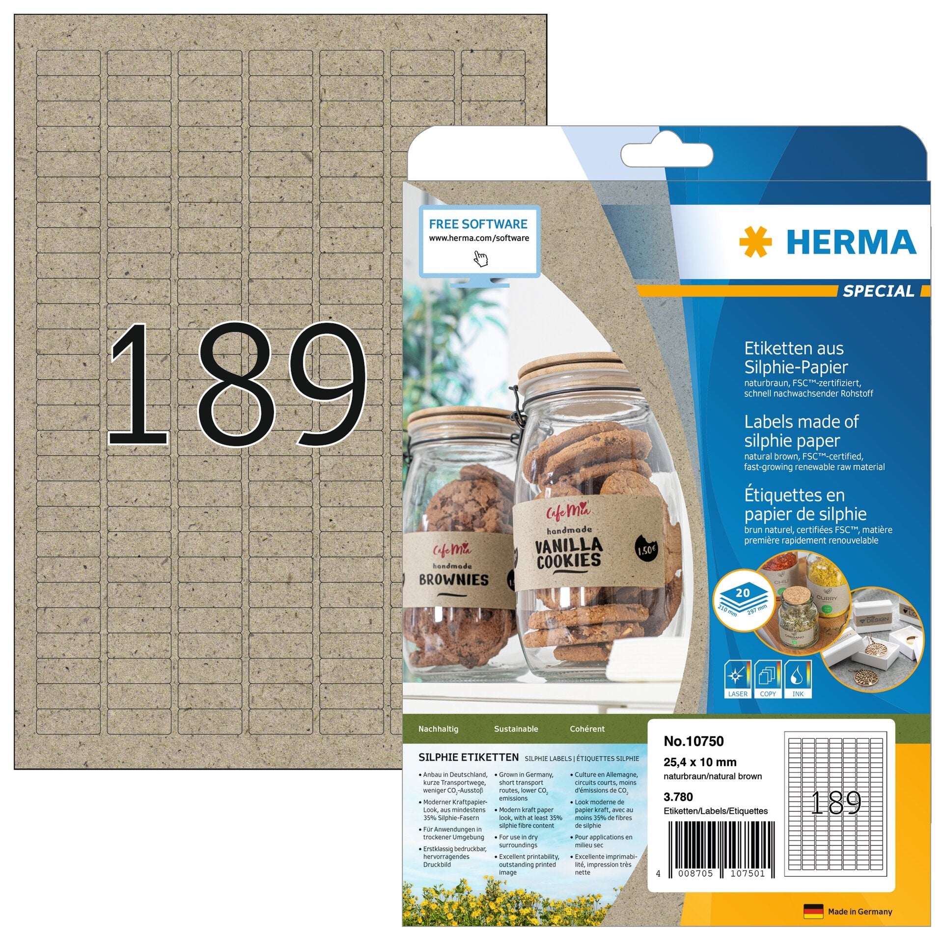 HERMA     Étiquettes        25,4 x 10 mm