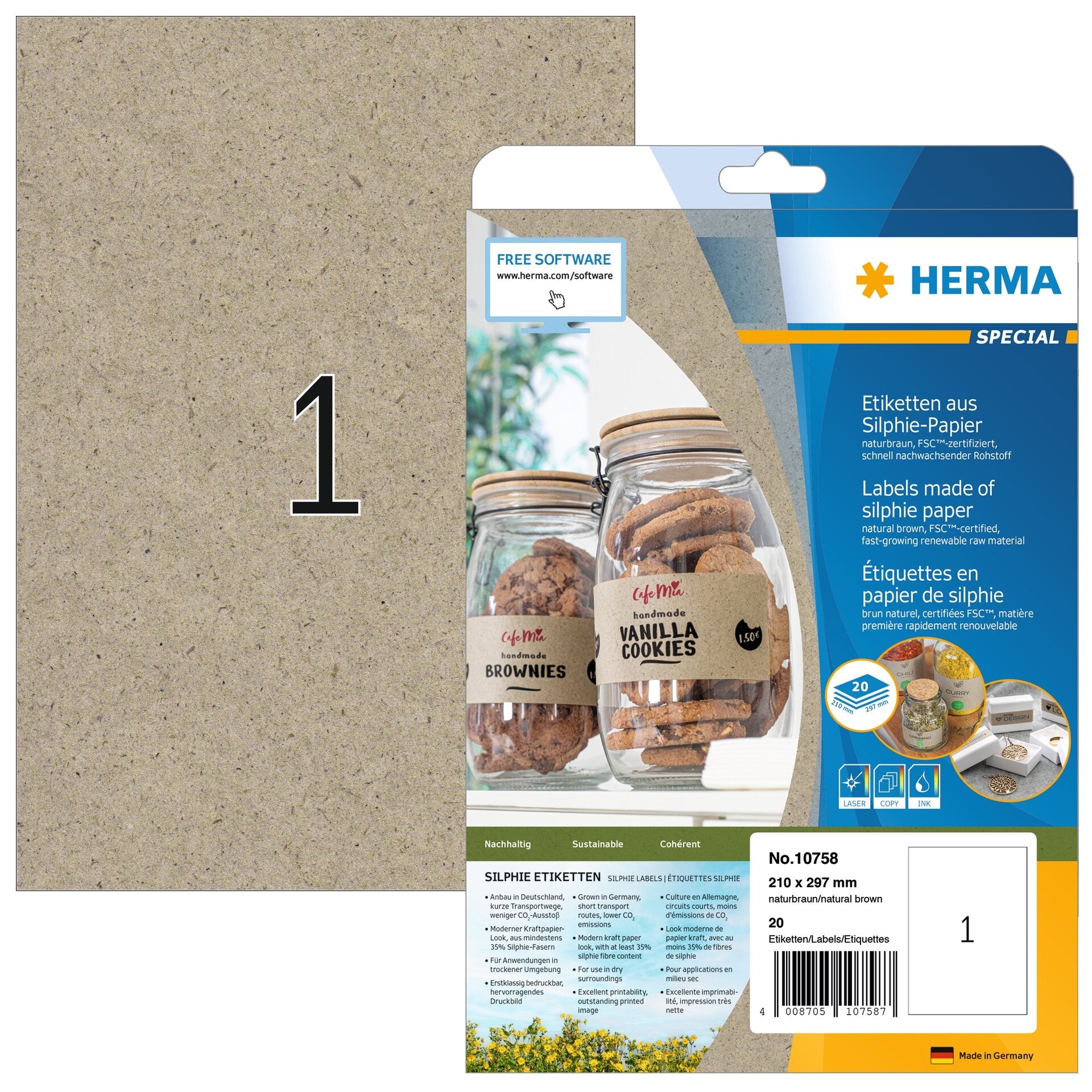 HERMA     Étiquettes        210 x 297 mm