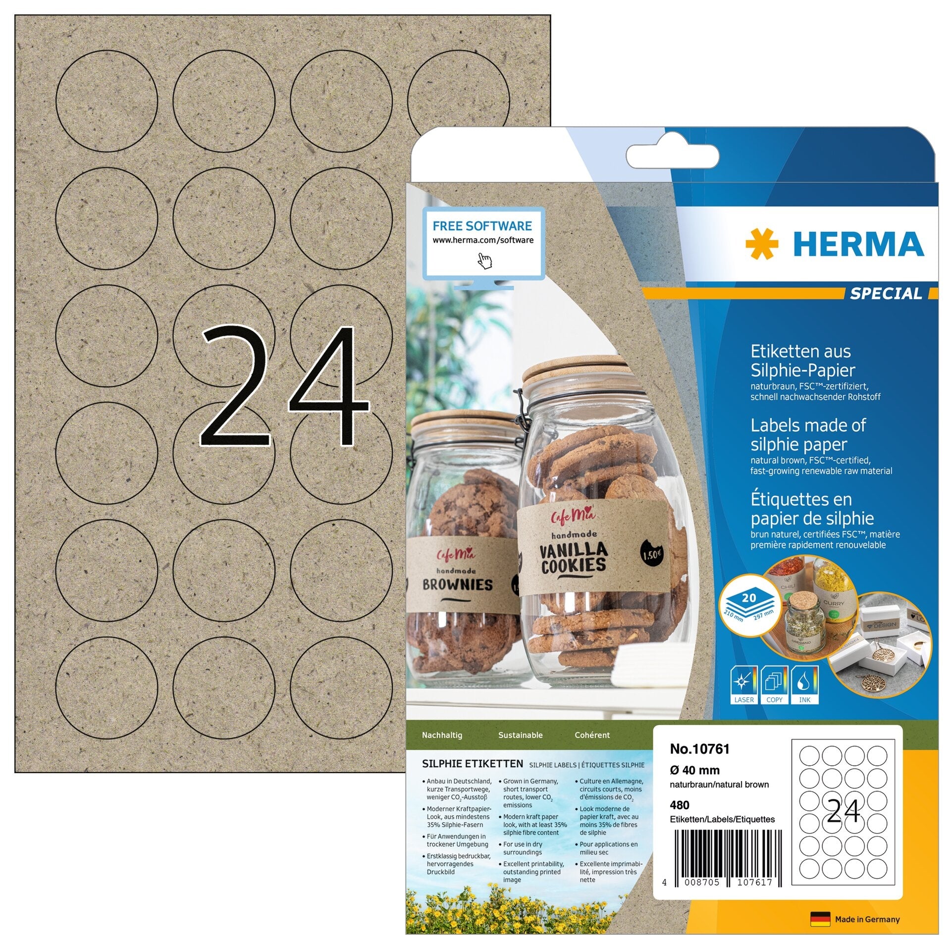 HERMA     Étiquettes          rond 40 mm