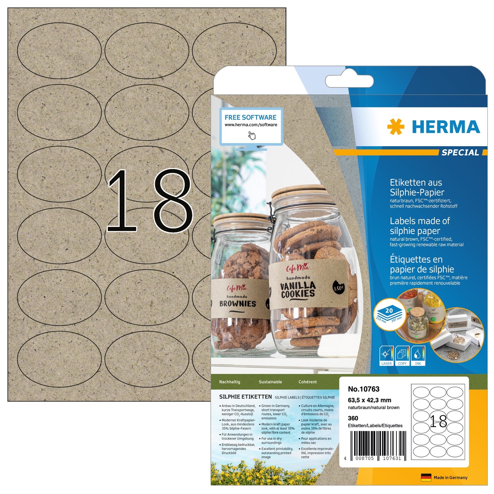 HERMA     Étiquettes      63.5 x 42.3 mm