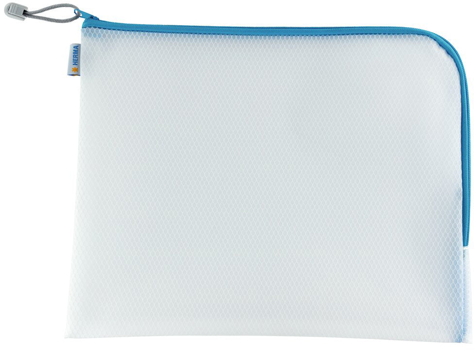 HERMA Étui à documents avec zip A4 20015 bleu, 36x28cm