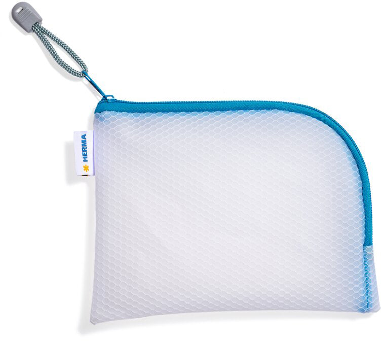HERMA Étui à documents avec zip A6 20025 bleu, 19x14cm