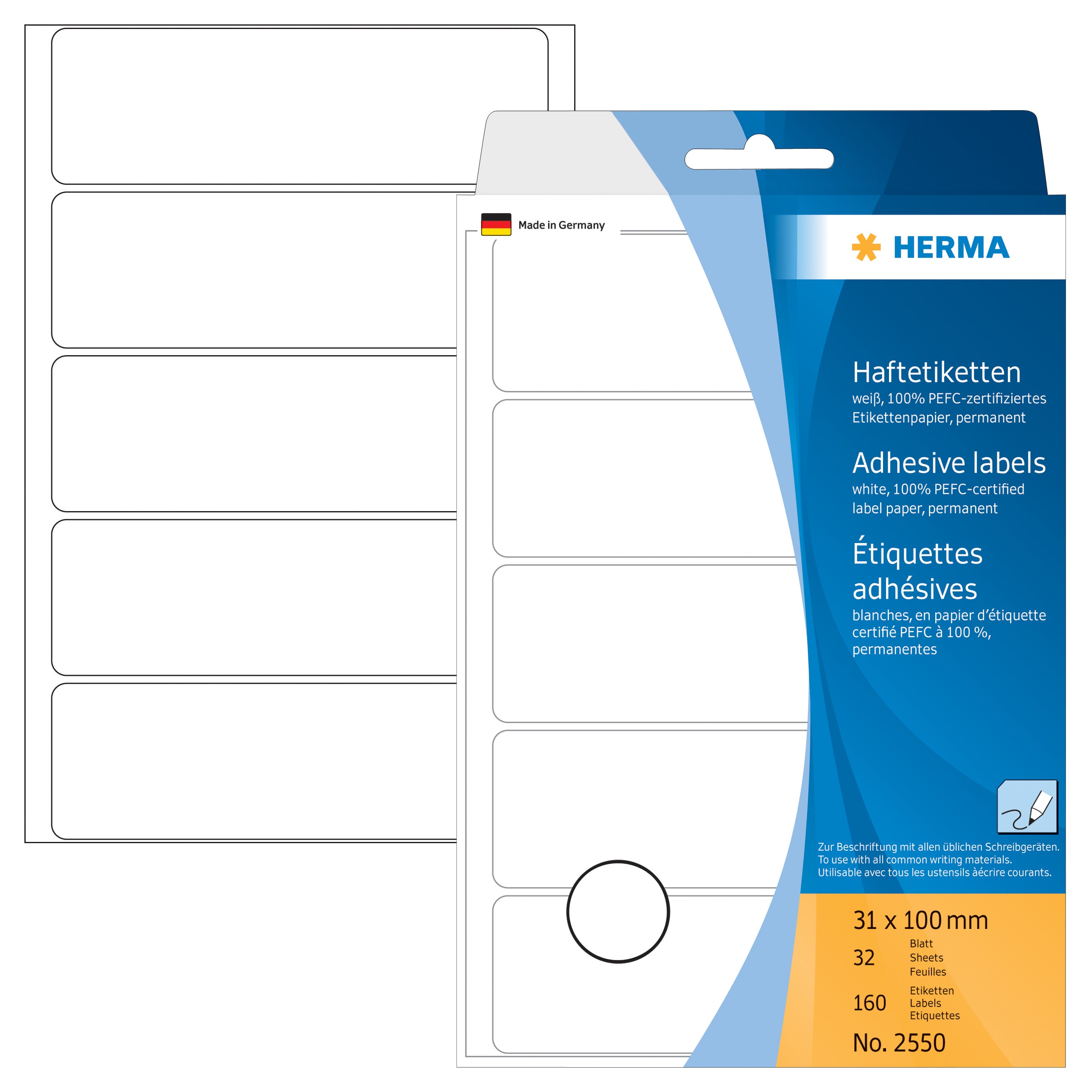 HERMA     Etiquettes            31×100mm