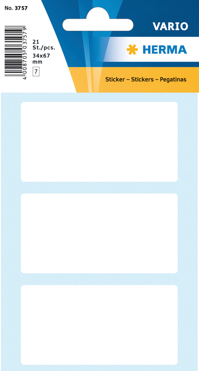 HERMA     Etiquettes             34x67mm