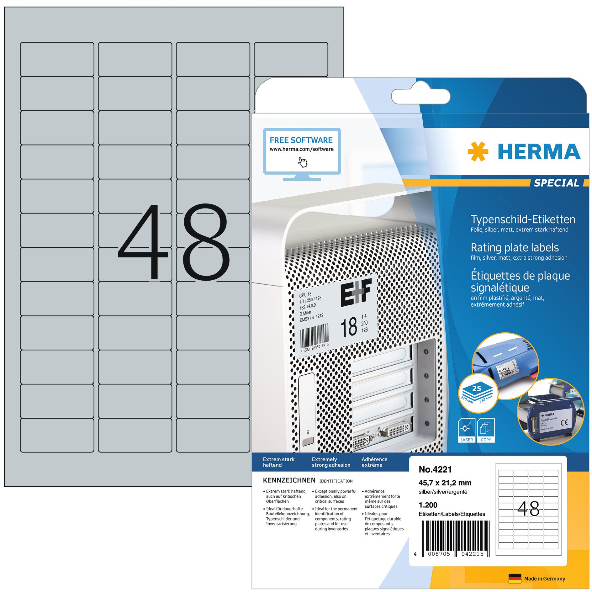 HERMA     Étiquettes SPECIAL 45.7x21.2mm