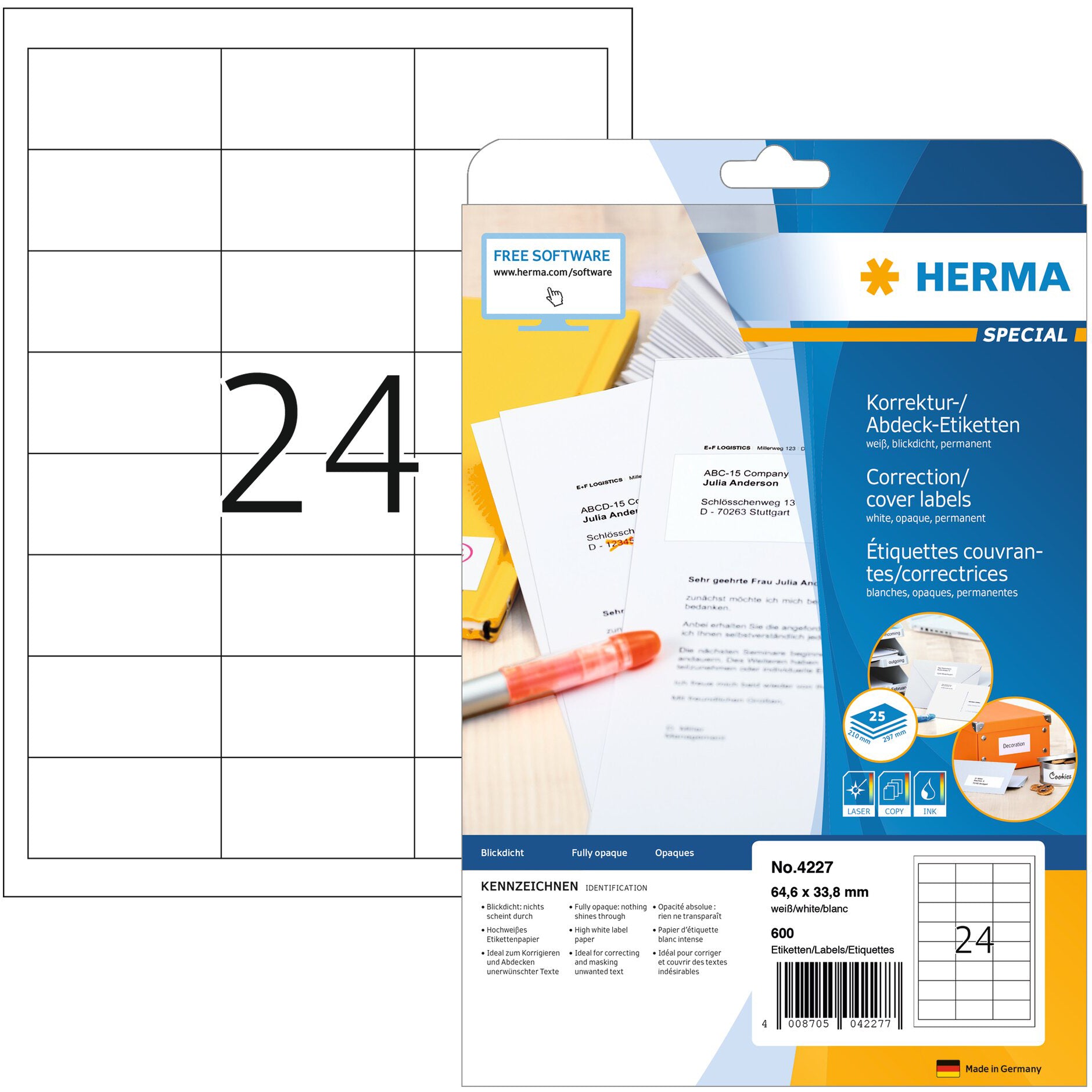HERMA     Étiquettes SPECIAL 64.6x33.8mm