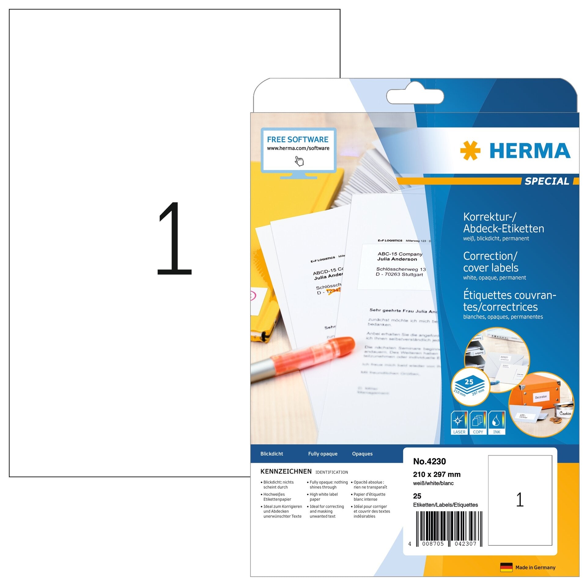 HERMA     Étiquettes SPECIAL   210x297mm