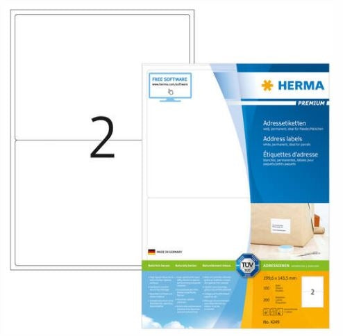 HERMA     Etique.d'adresse 199.6x143.5mm