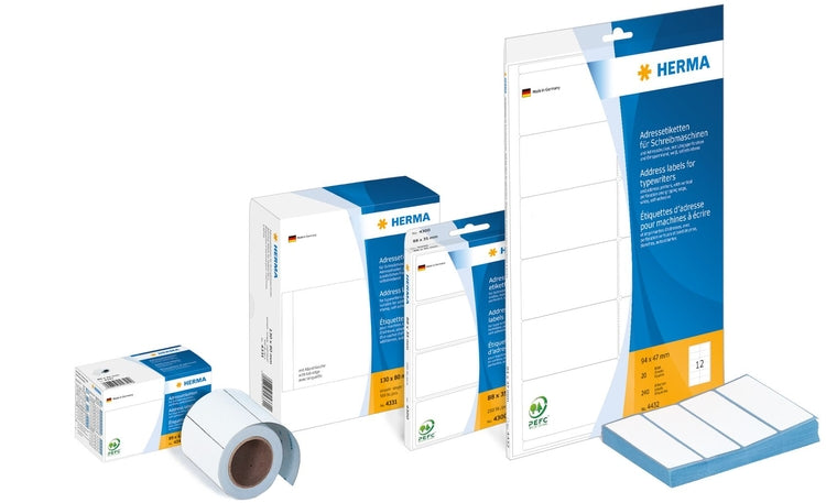 HERMA     Etiquettes adress.     88x35mm