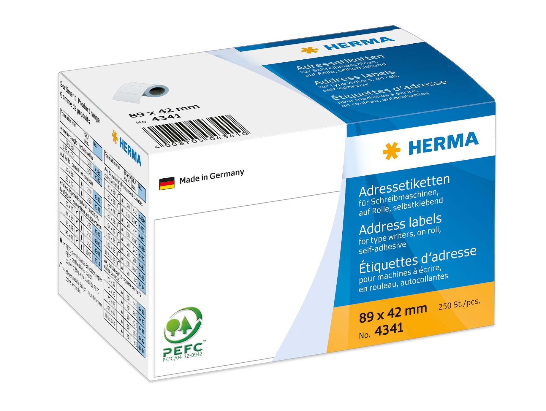 HERMA     Etiquettes adress.     89×42mm