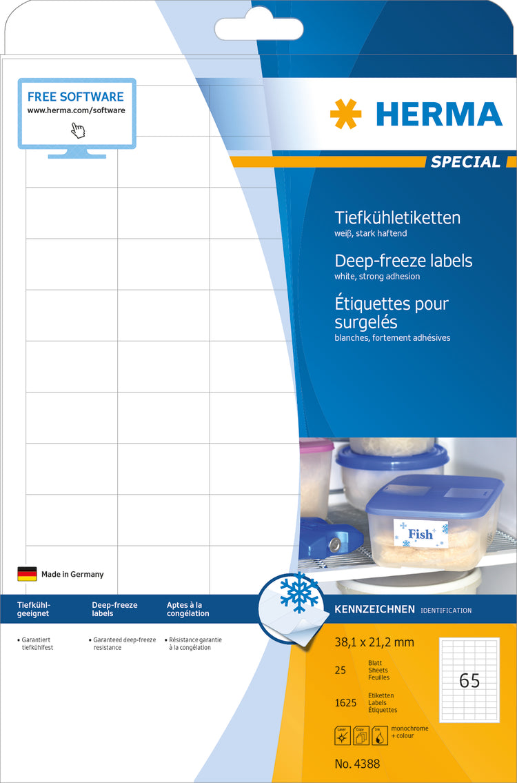 HERMA     Etiquettes frigo   38.1x21.2mm