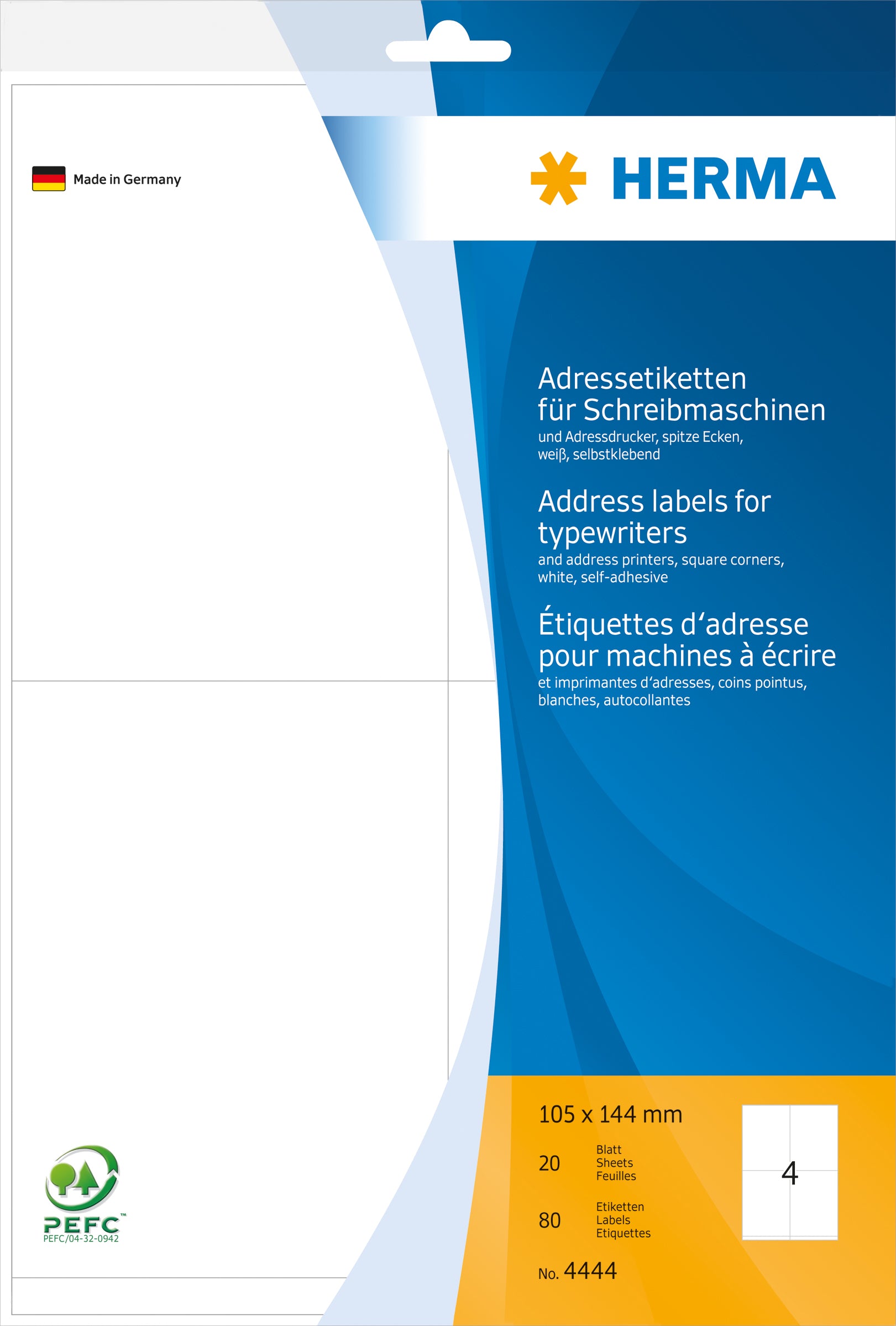 HERMA     Etiquettes adress.   105×144mm