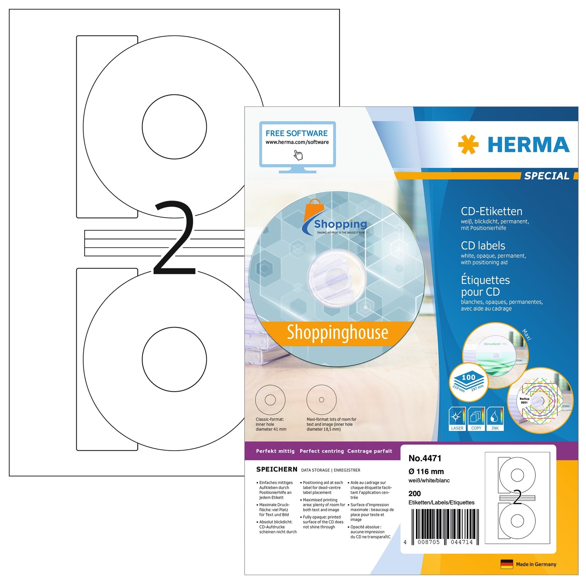 HERMA     CD Etiquettes 4471