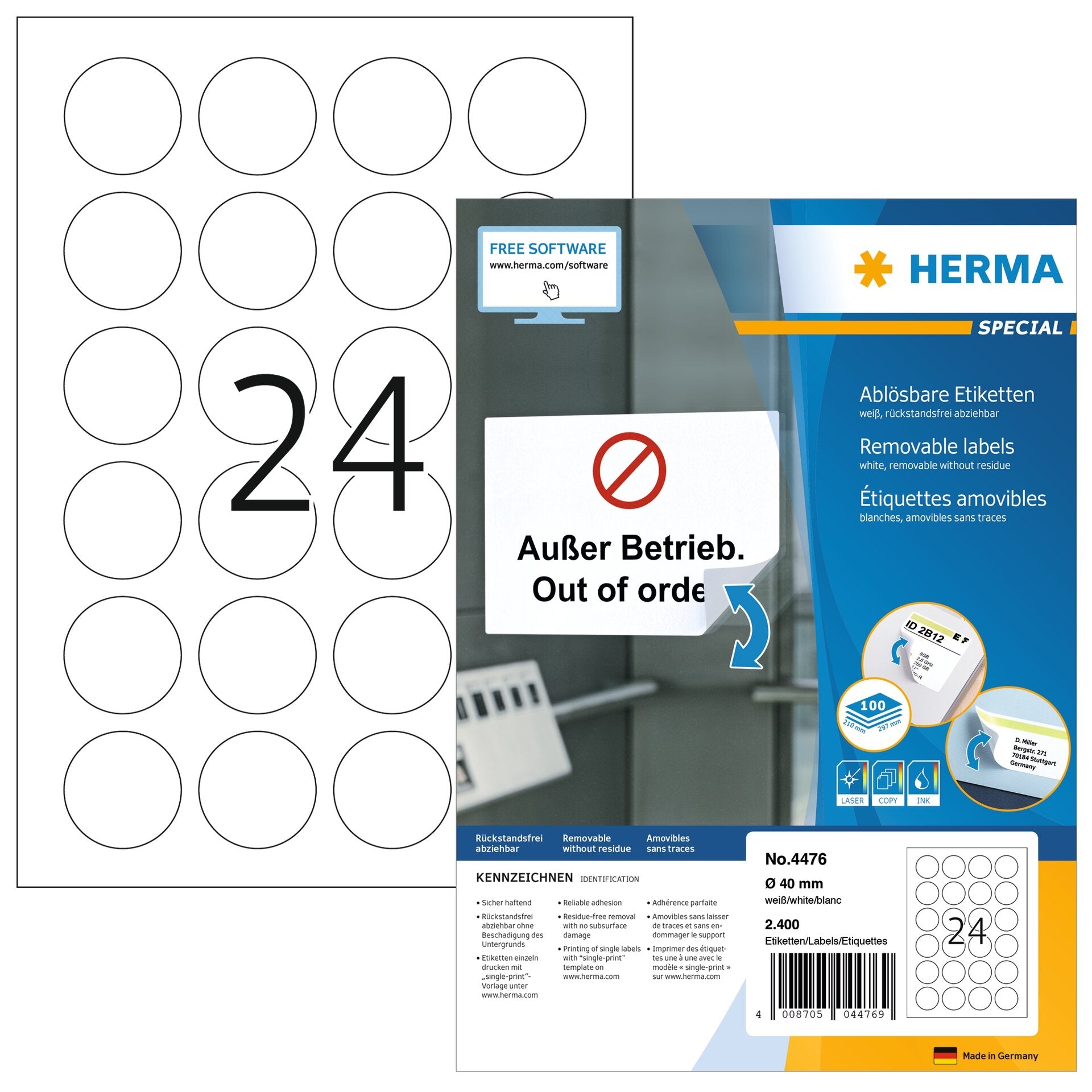 HERMA     Étiquettes SPECIAL     40x40mm