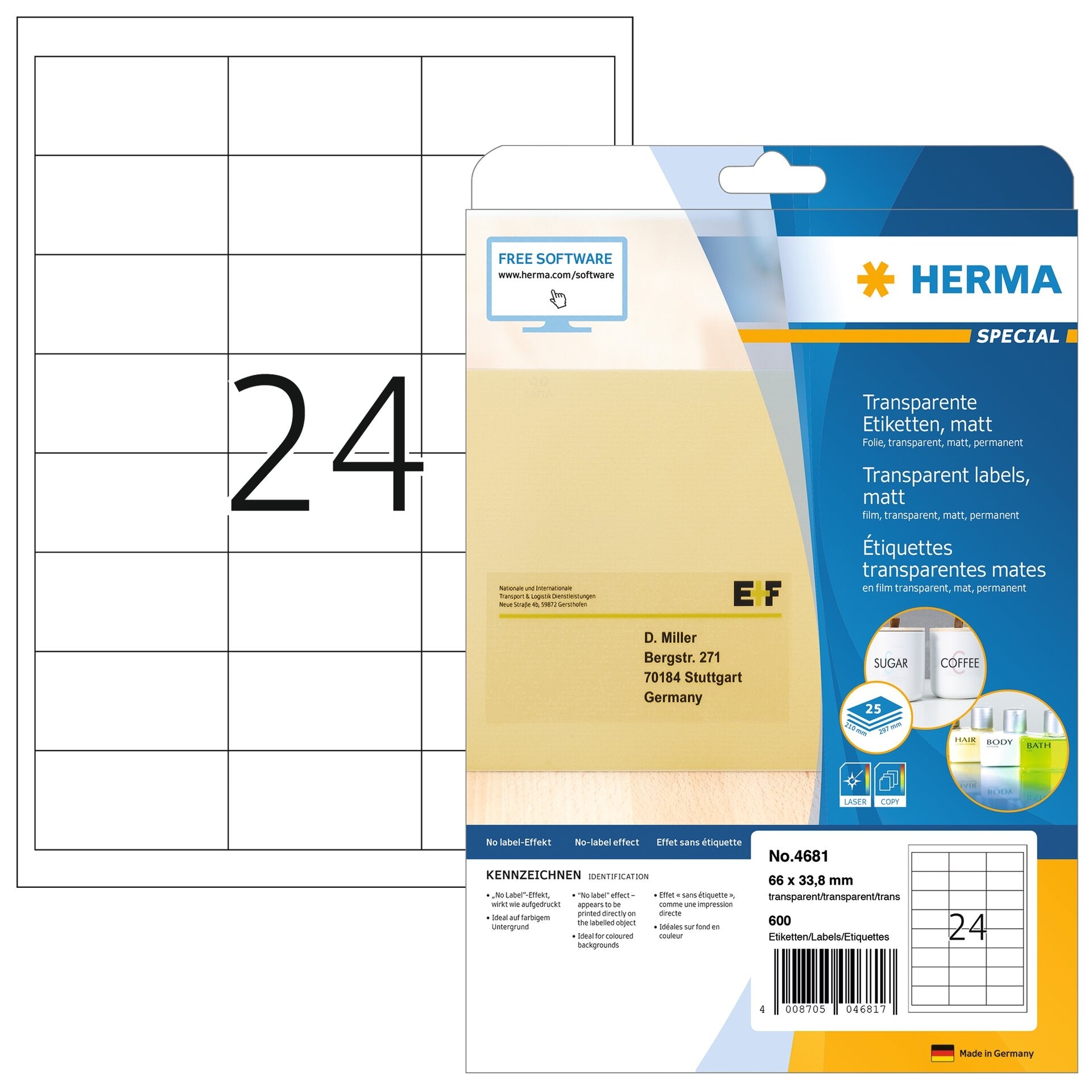 HERMA     Etiquettes Special   66×33,8mm