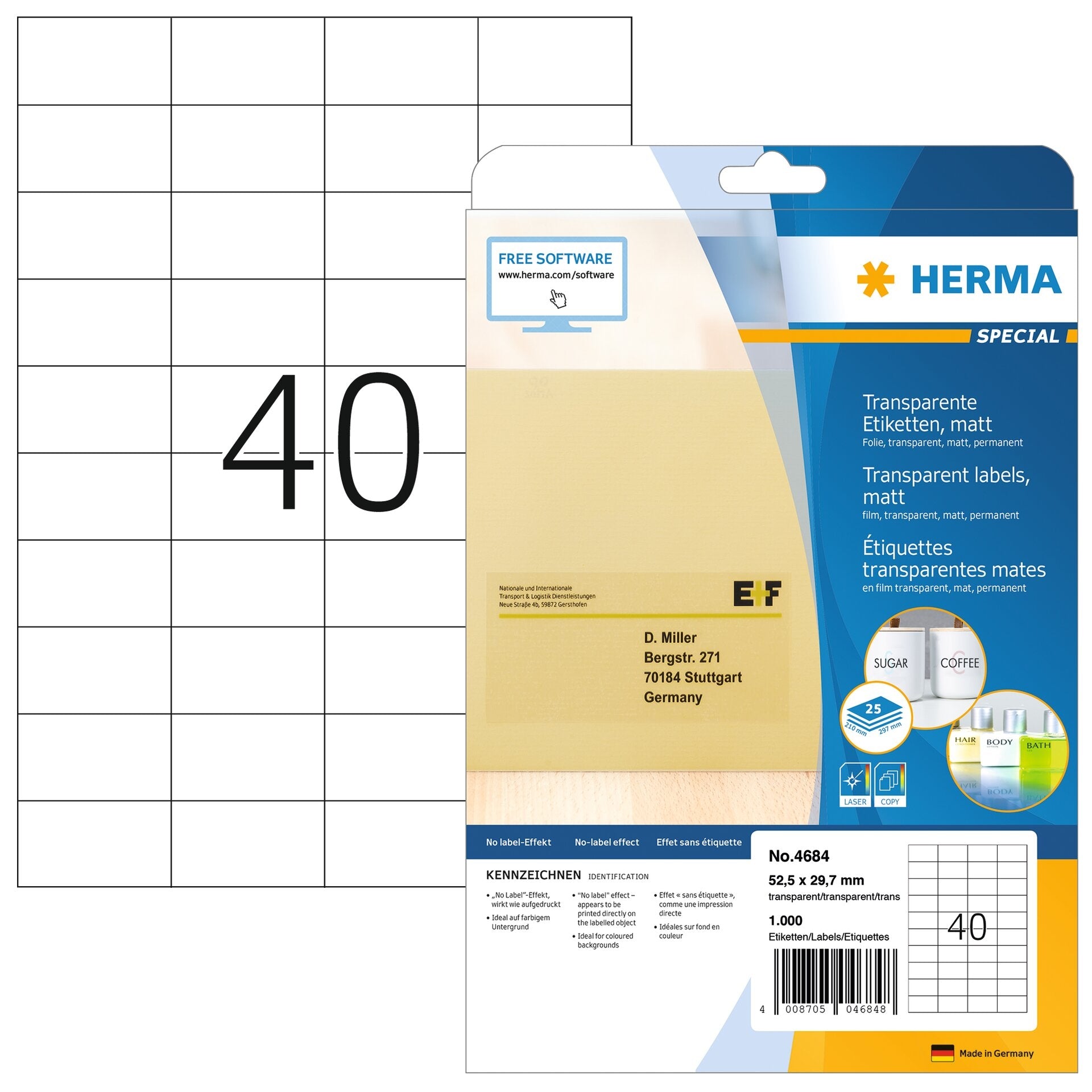 HERMA     Etiquettes Special 52,5x29,7mm