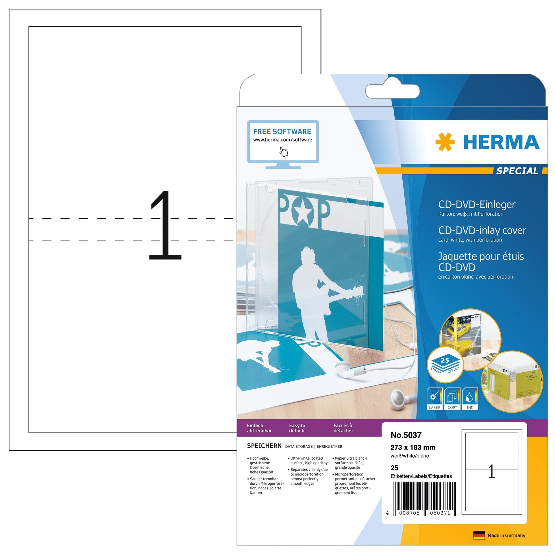 HERMA     DVD déposant         273x183mm