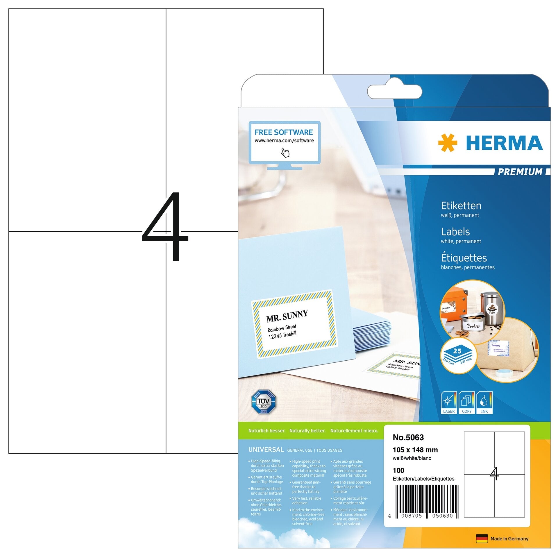 HERMA     Étiquettes PREMIUM   105x148mm
