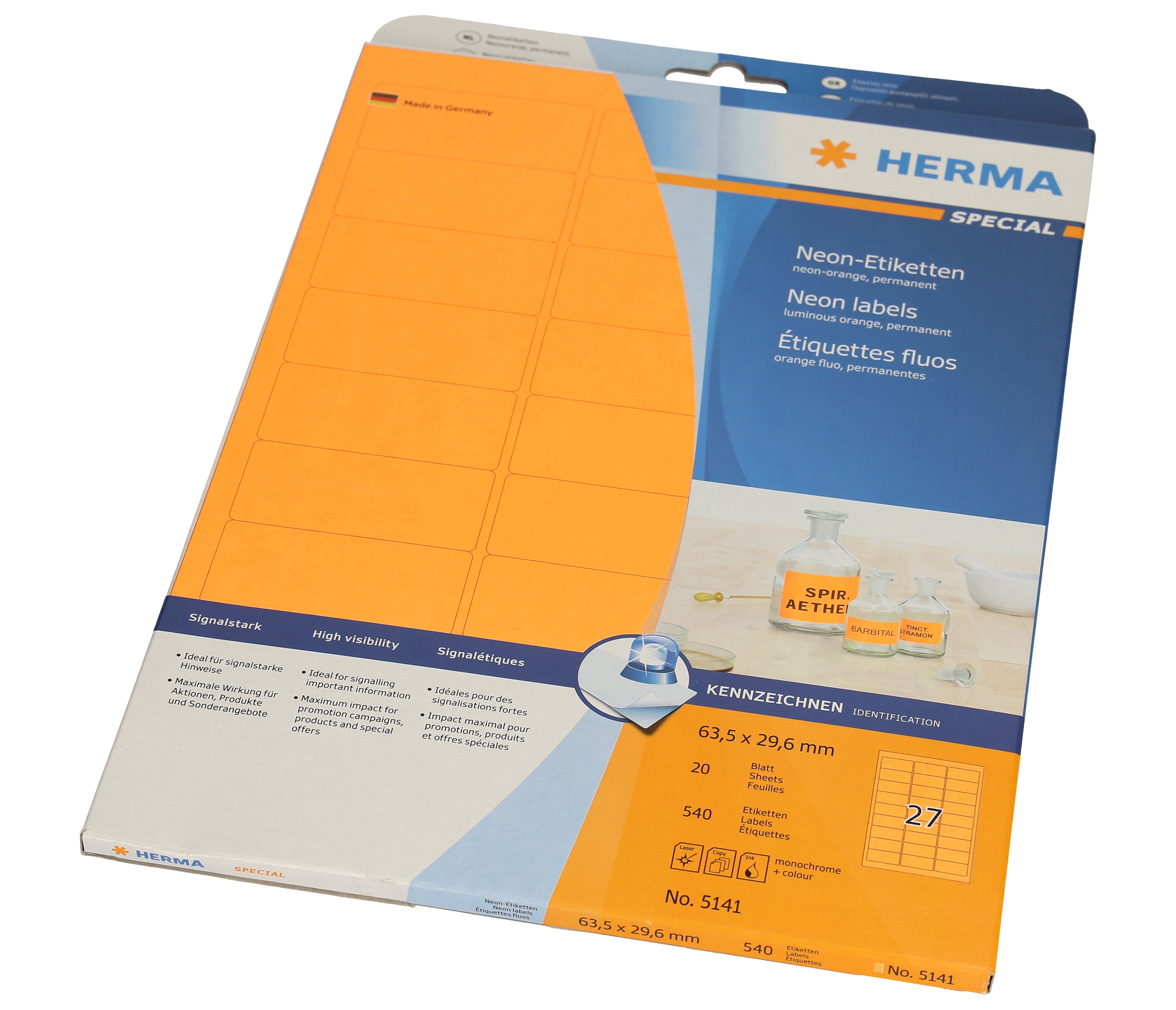 HERMA     Etiquettes         63.5x29.6mm
