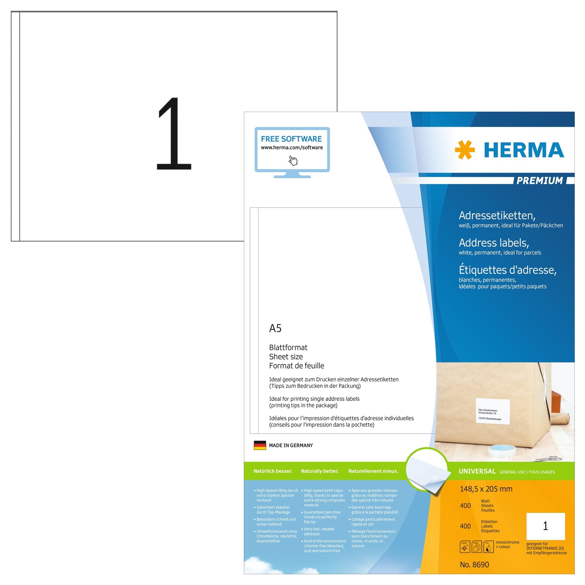HERMA     Étiquettes PREMIUM 148.5x205mm