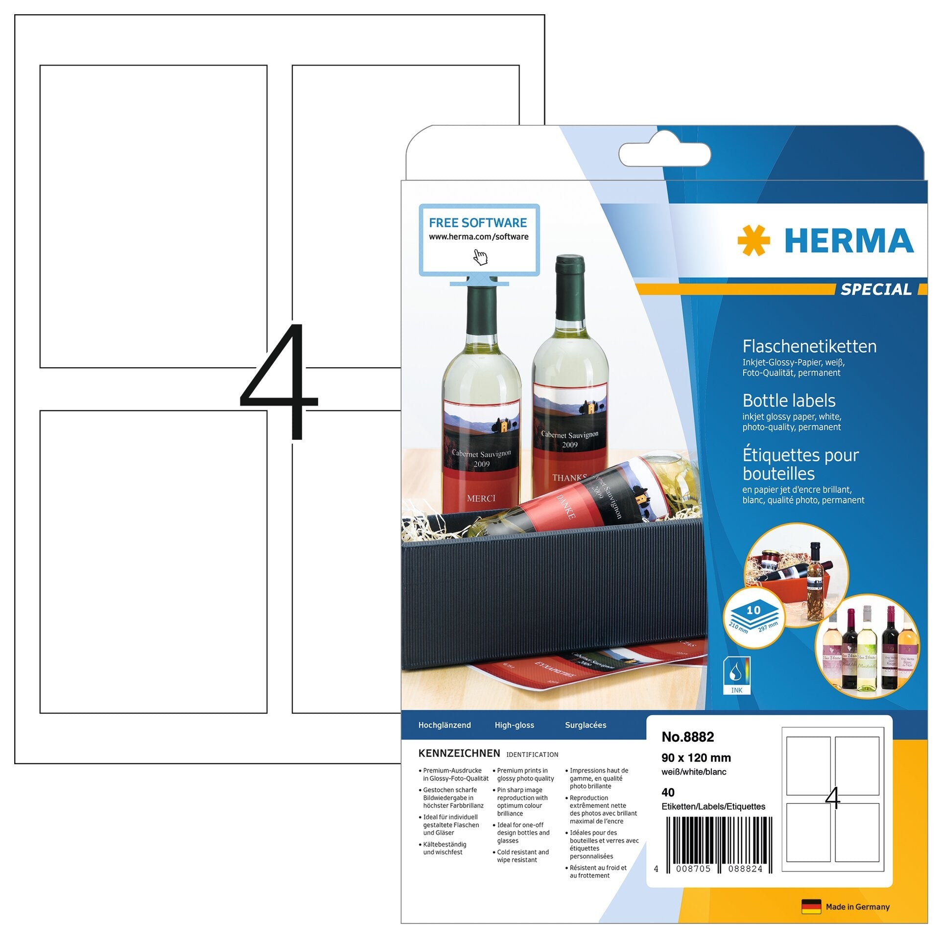 HERMA     Etik.bouteil. 8882