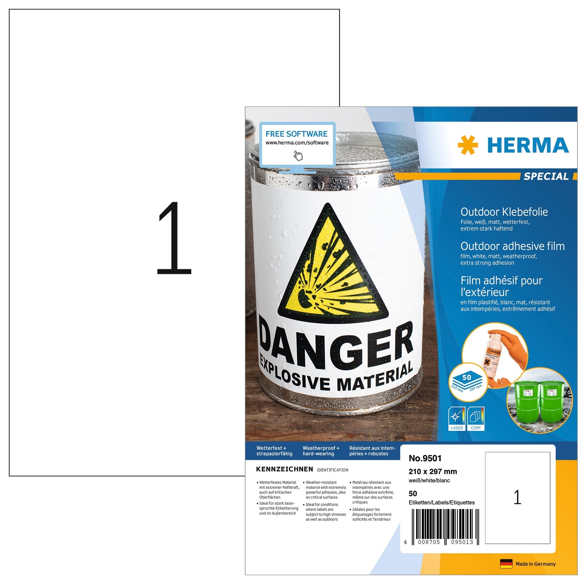 HERMA     Etiquettes Outdoor          A4