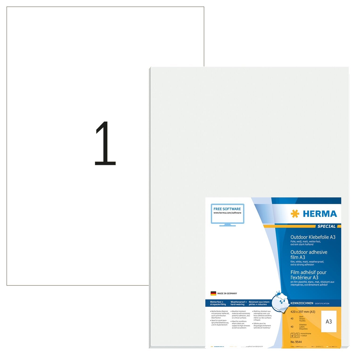 HERMA     Etiquettes film      297x420mm