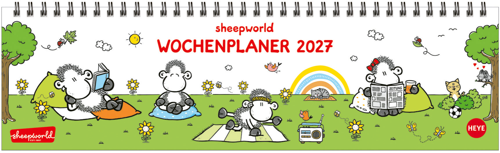 HEYE      Cal. de bureau Sheepworld 2027