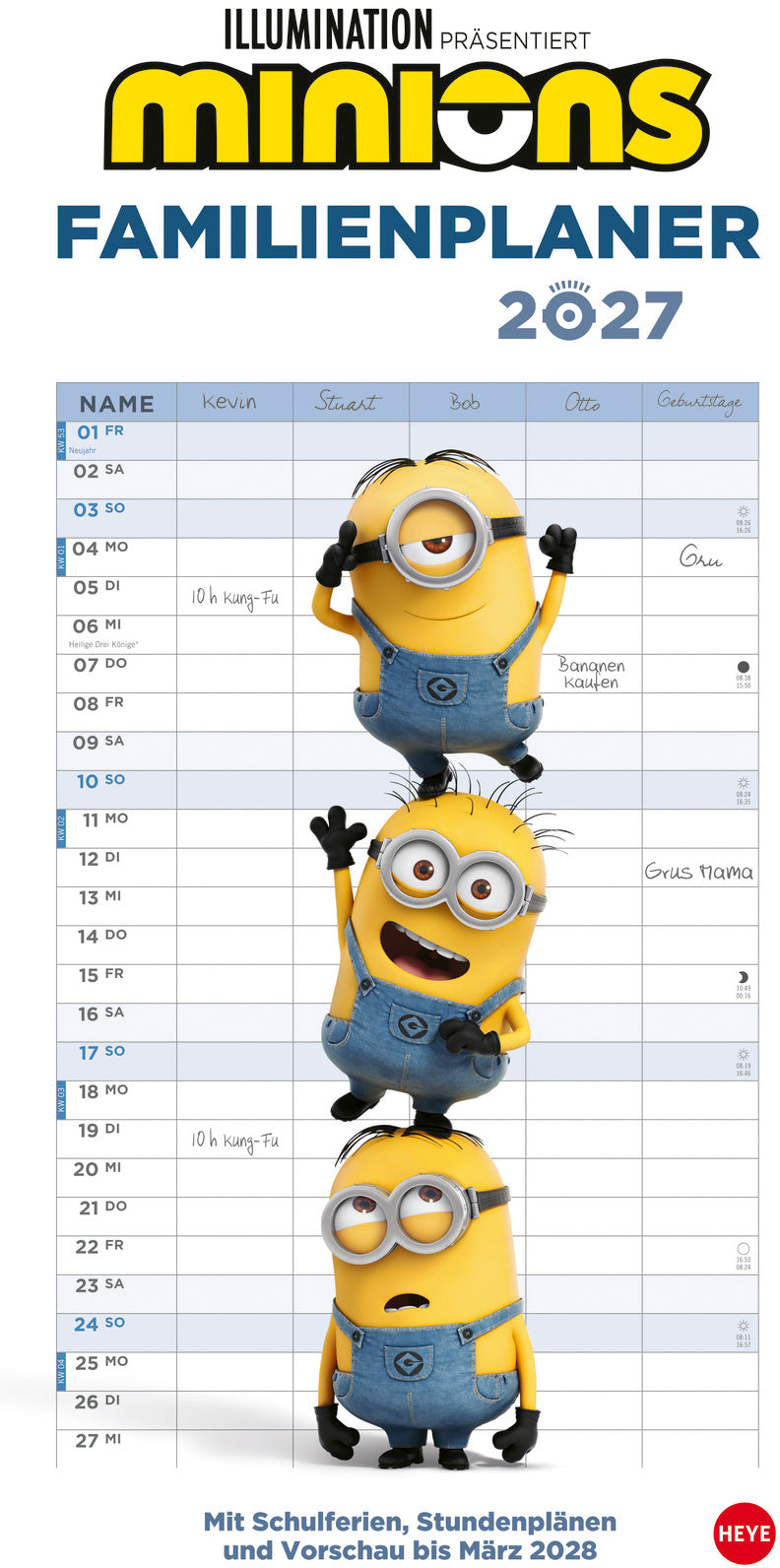 HEYE      Planificateur Minions     2027