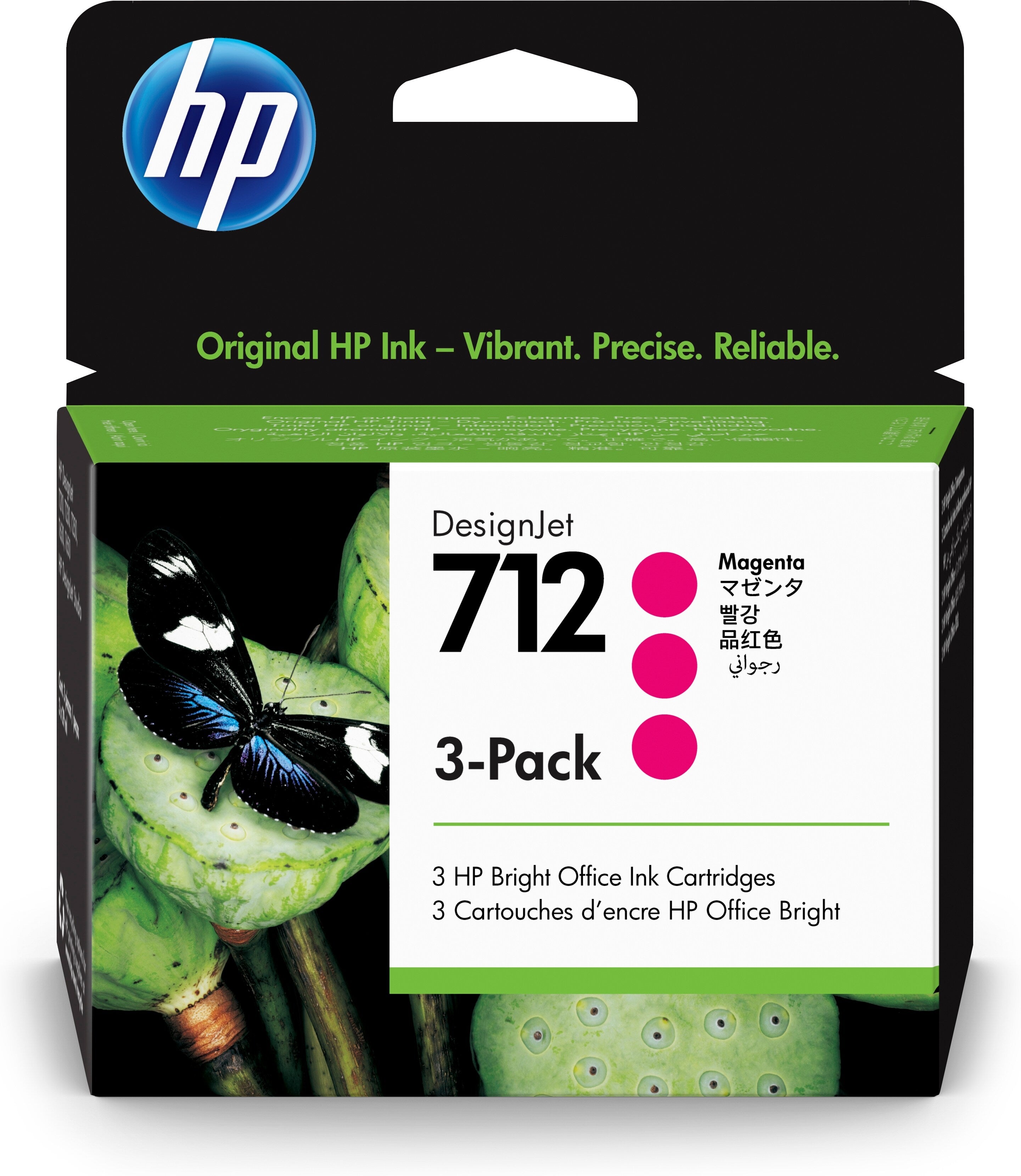 HP Cart. d'encre 712 magenta 3ED78A DesignJet T230/250/630 3x29ml