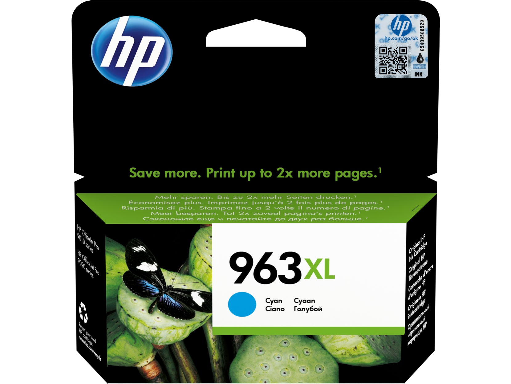 HP Cart. d'encre 963XL cyan 3JA27AE OfficeJet 9010/9020 1600 p.