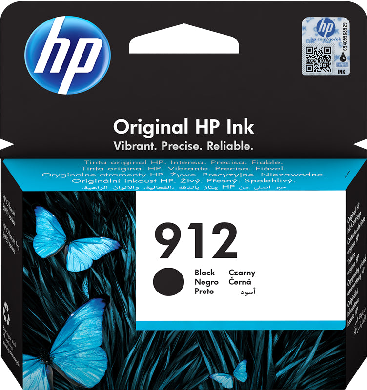 HP Cart. d'encre 912 noir 3YL80AE OfficeJet 8010/8020 250 p.