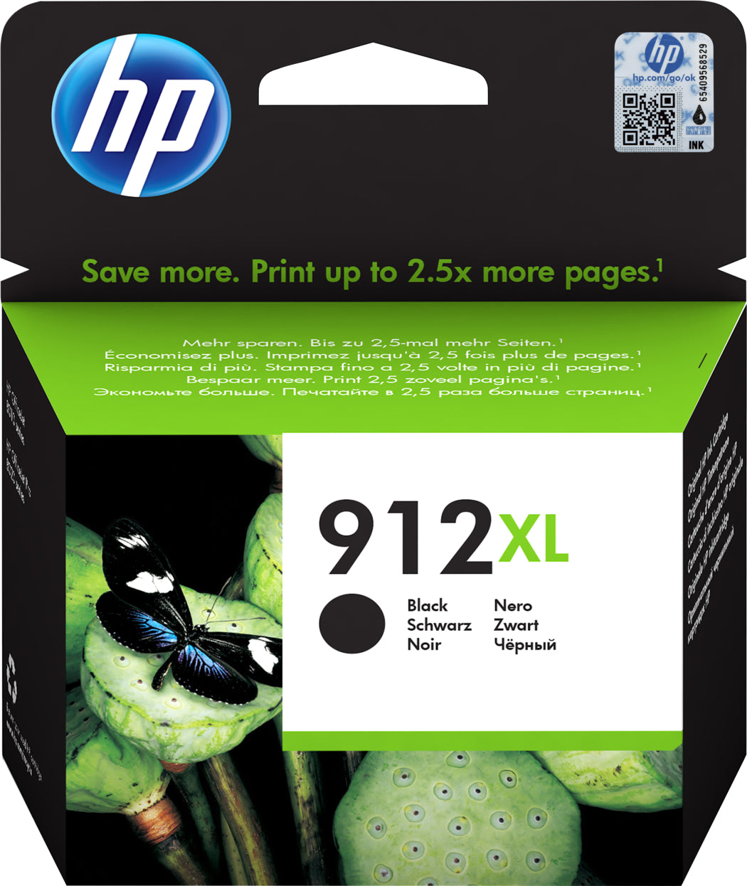 HP Cart. d'encre 912XL noir 3YL84AE OfficeJet 8010/8020 720 p.