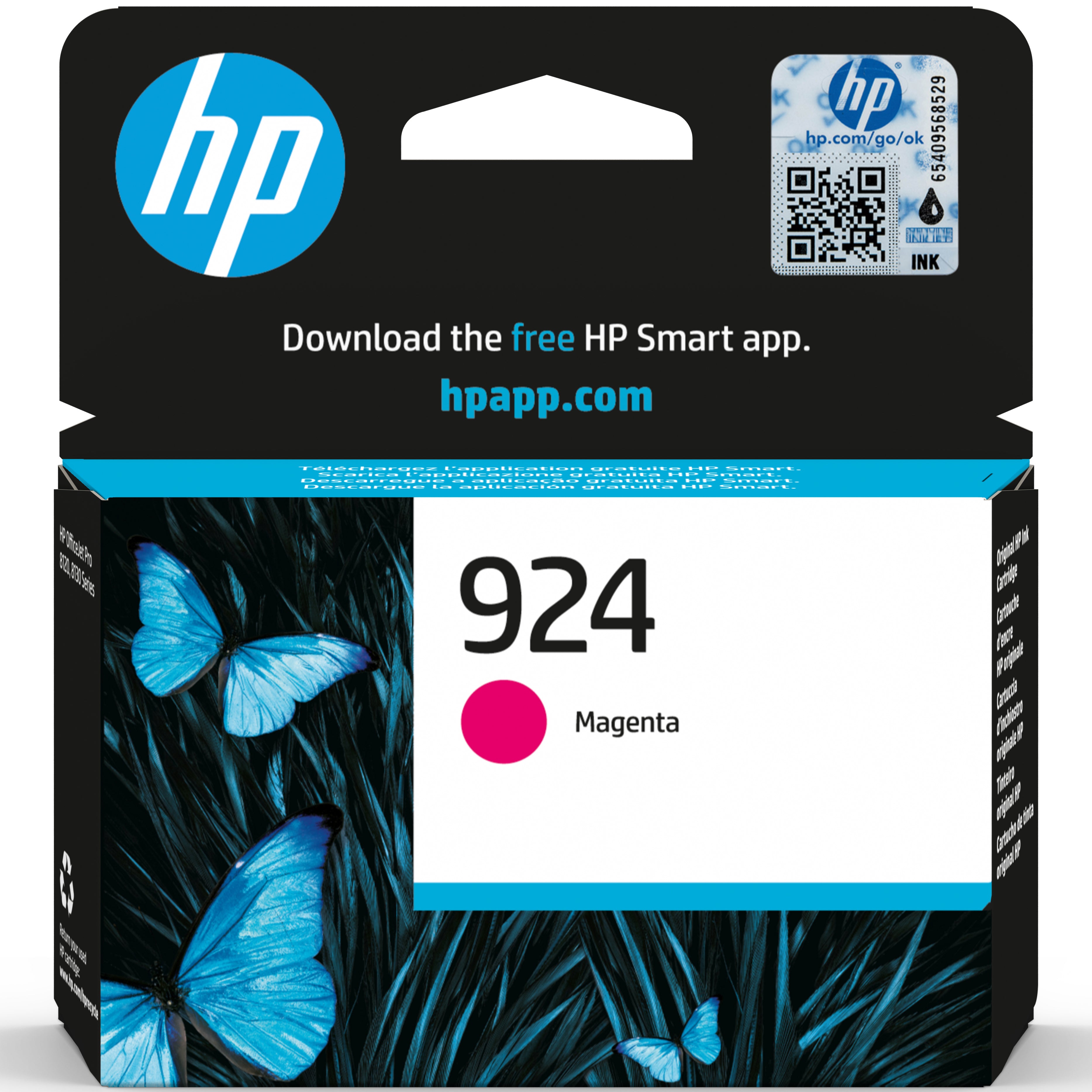 HP Cart. d'encre 924 magenta 4K0U4NE OfficeJet Pro 8120/8130 400 p.