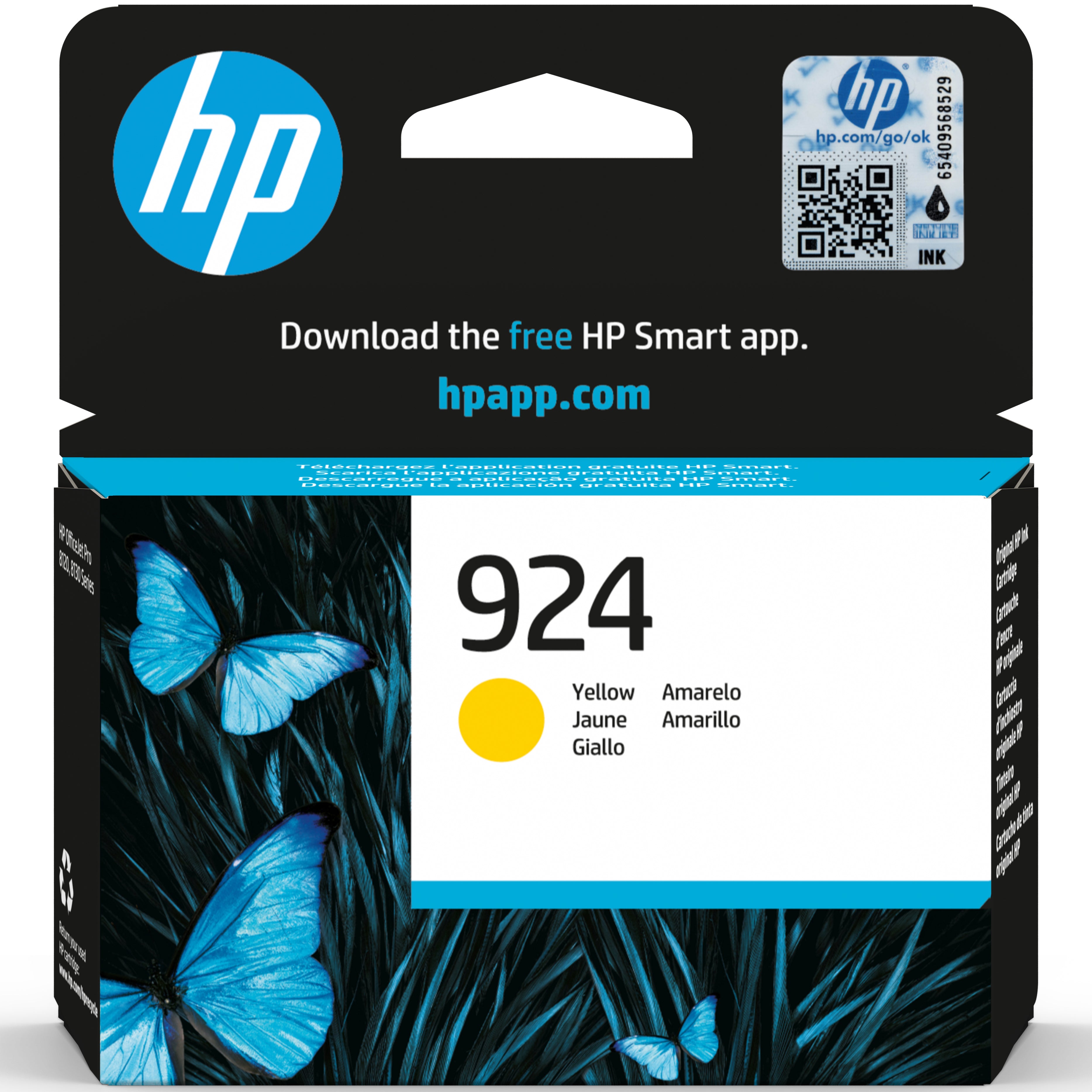 HP Cart. d'encre 924 yellow 4K0U5NE OfficeJet Pro 8120/8130 400 p.