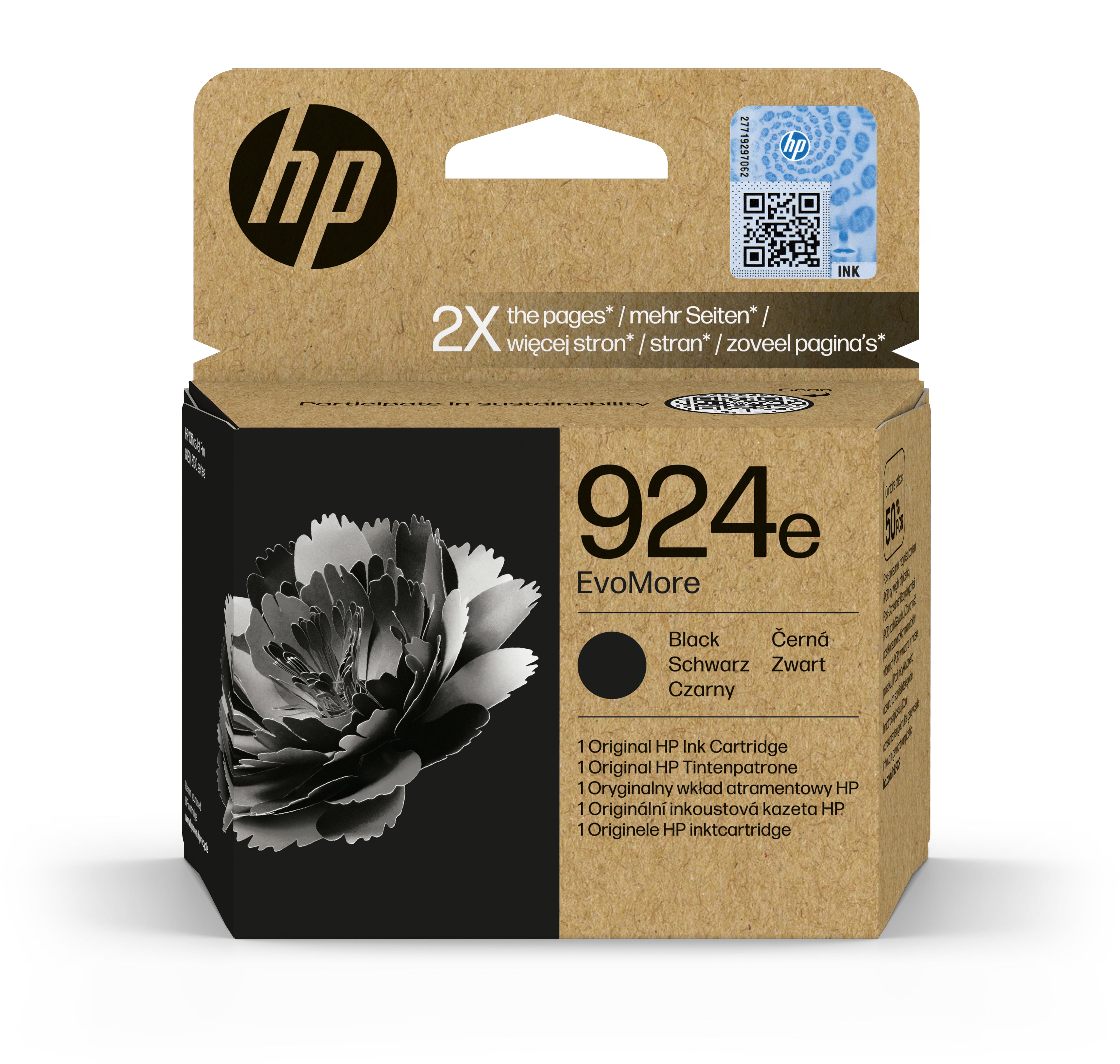 HP Cart. d'encre 924e noir 4K0V0NE OJ Pro 8120/8130 1000 p.