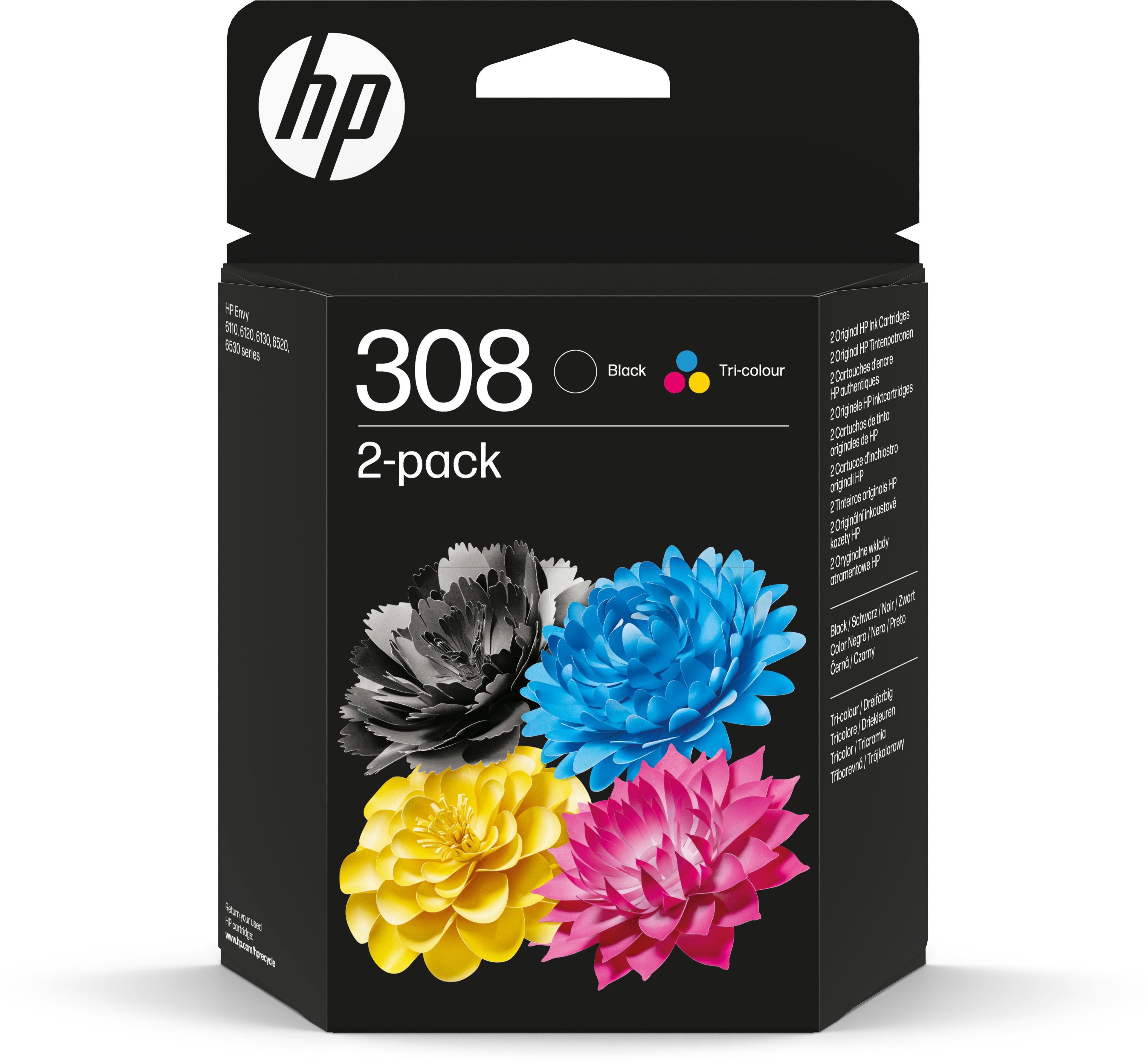 HP Combopack 308 BK/color 6L6S6UE Envy 6122e/6520e 160/120 p.
