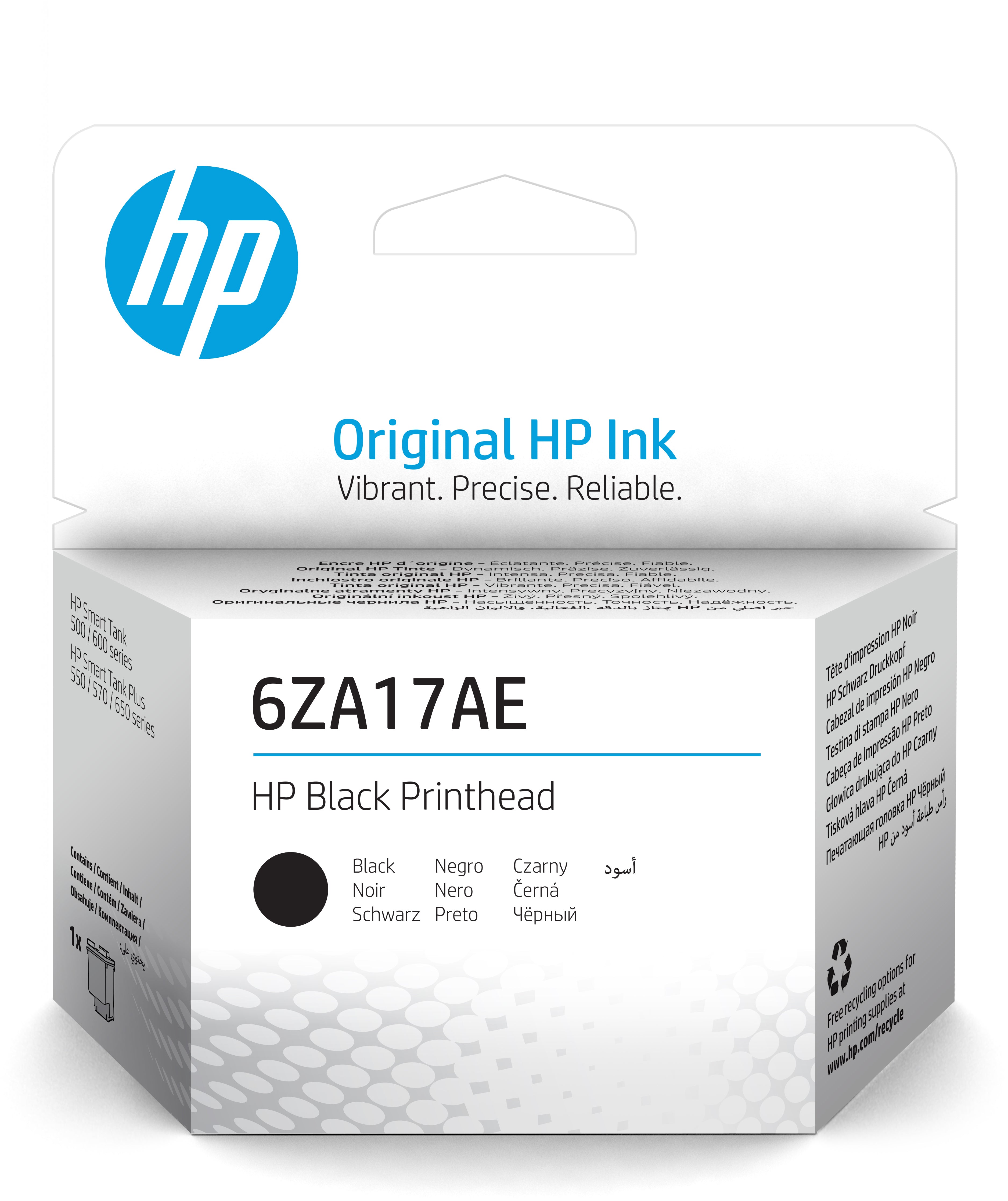 HP Tête d'impression noir 6ZA17AE SmartTank 500/600 20'000 p.
