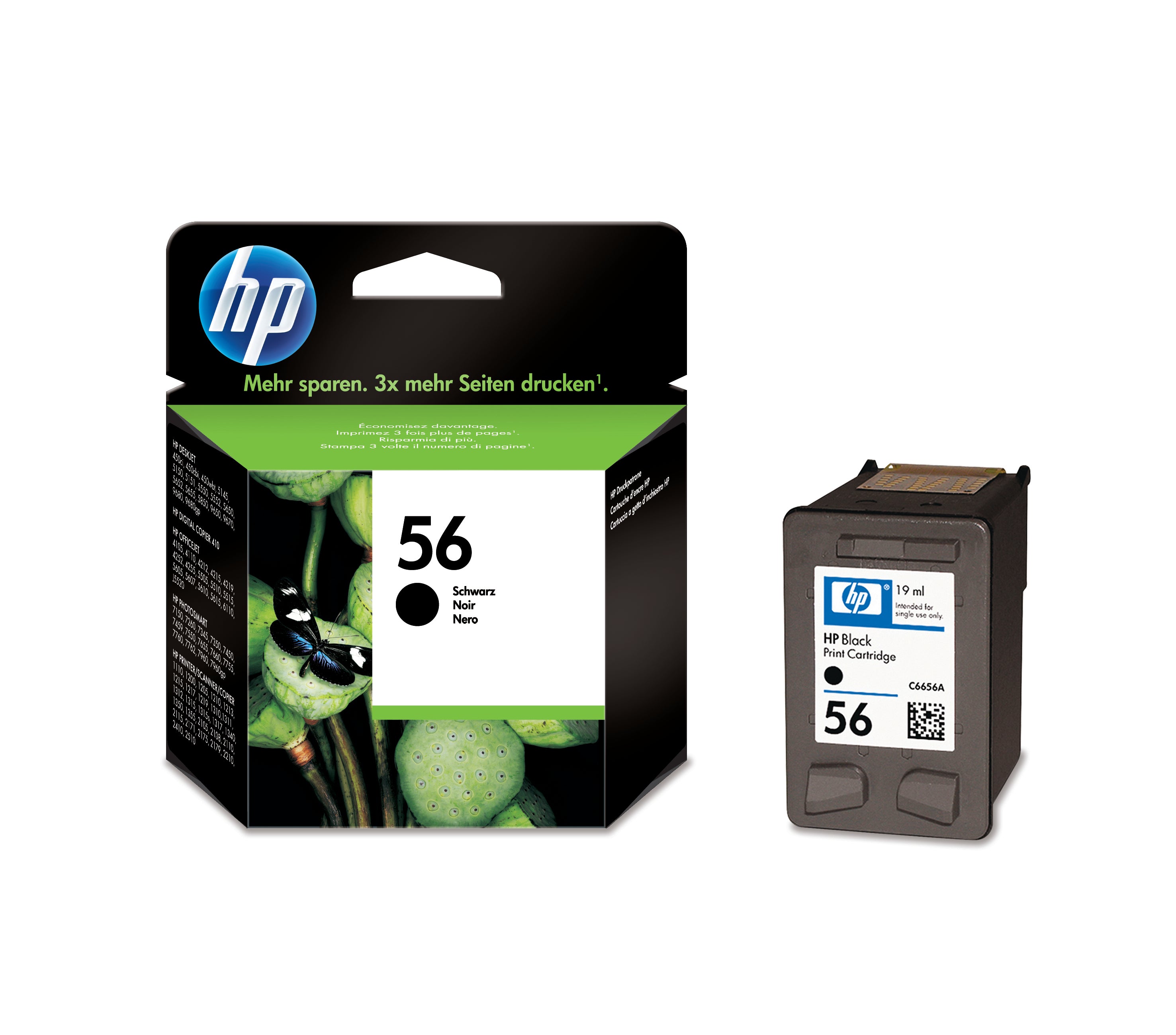 HP Cartouche d'encre 56 noir C6656AE Photosmart 7150 520 pages