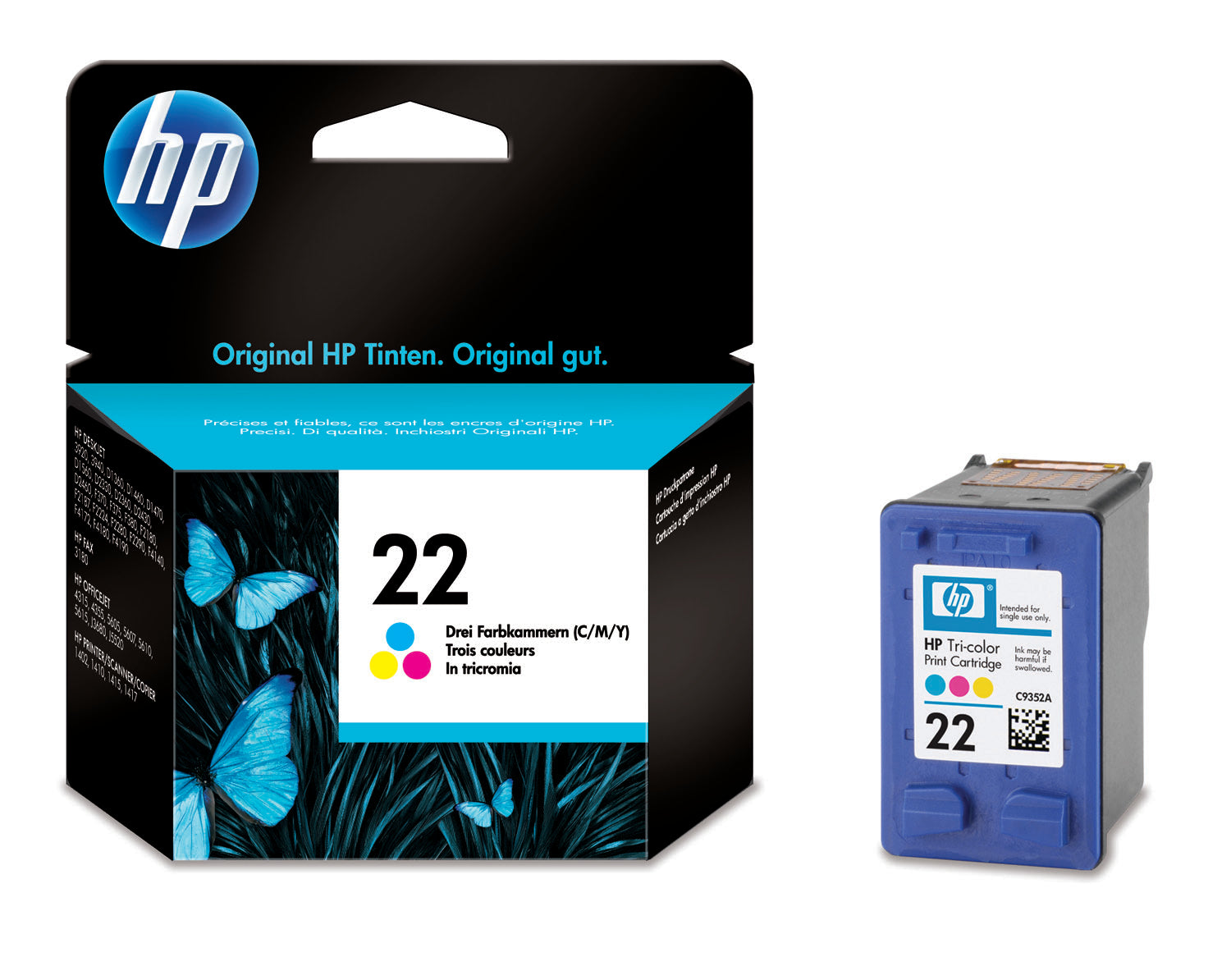 HP Cartouche d'encre 22 color C9352AE PSC 1410 165 pages